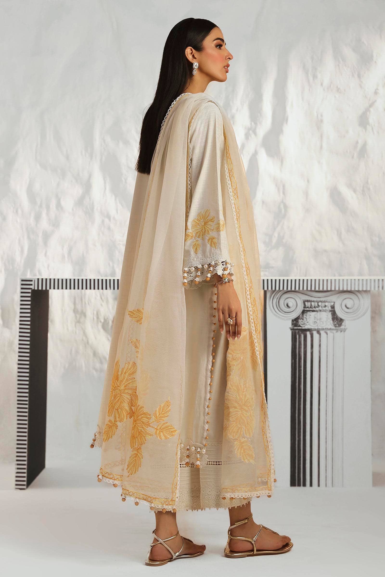Sana Safinaz | Muzlin Summer 24 | 011B-CT - House Of Hania
