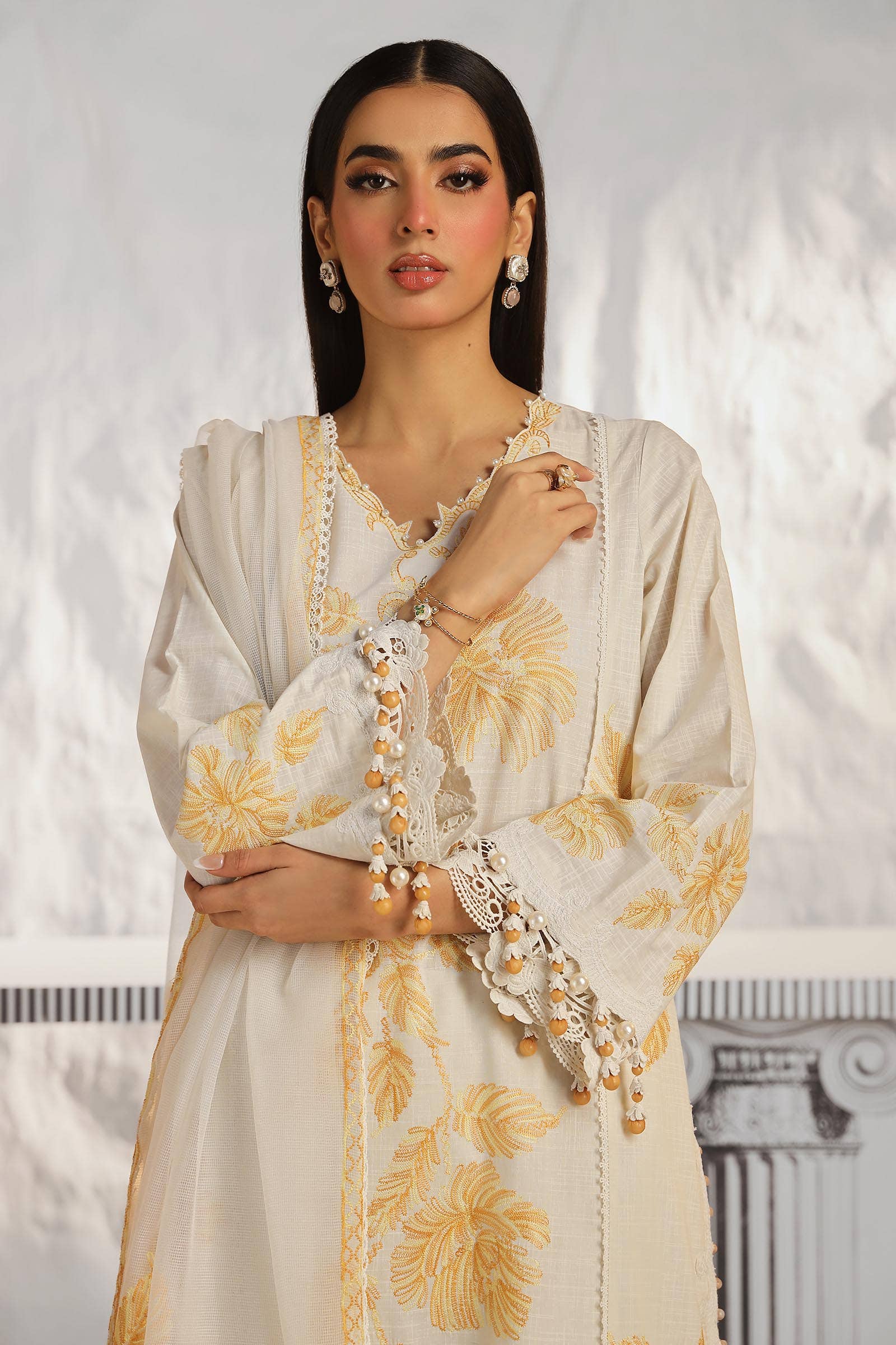Sana Safinaz | Muzlin Summer 24 | 011B-CT - House Of Hania