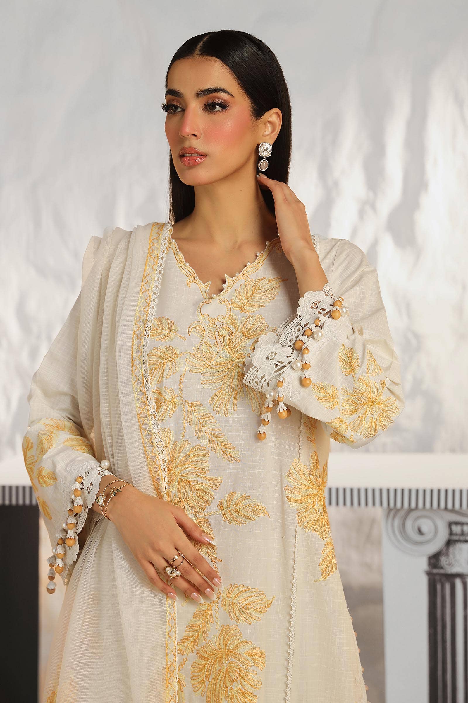 Sana Safinaz | Muzlin Summer 24 | 011B-CT - House Of Hania