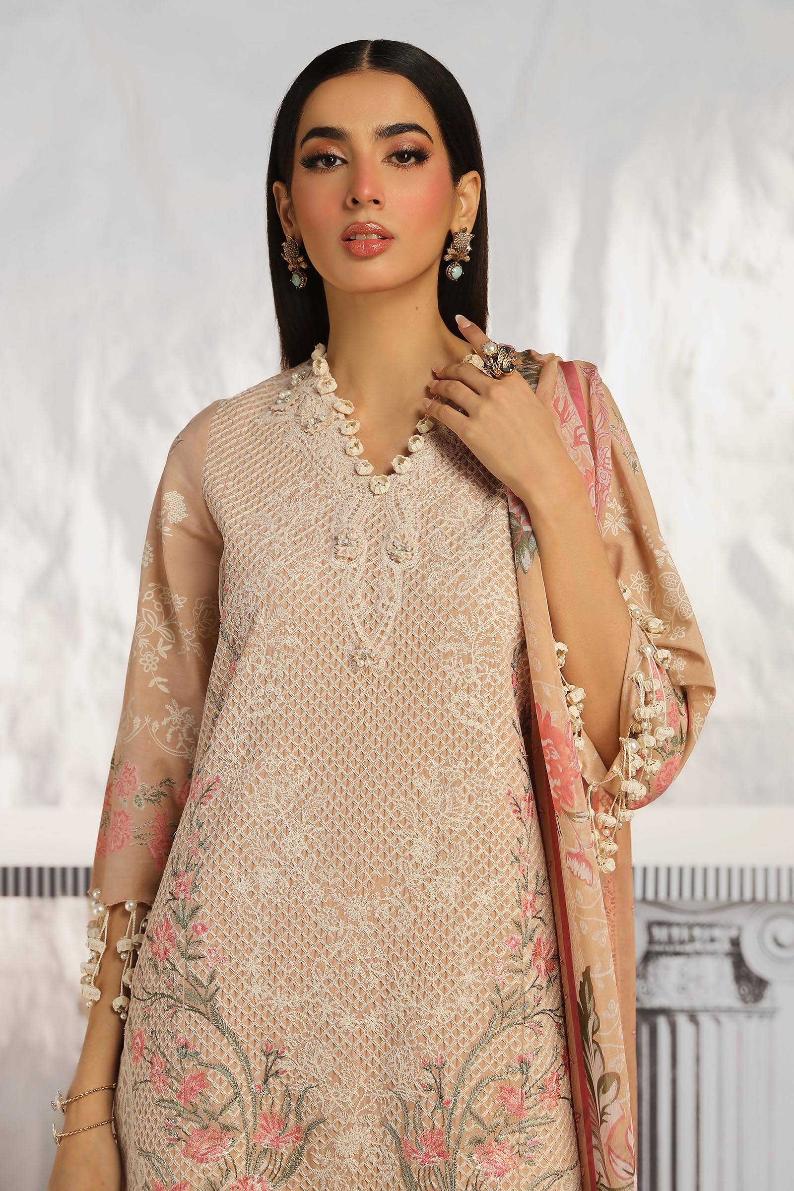 Sana Safinaz | Muzlin Summer 24 | 012B-CJ - House Of Hania