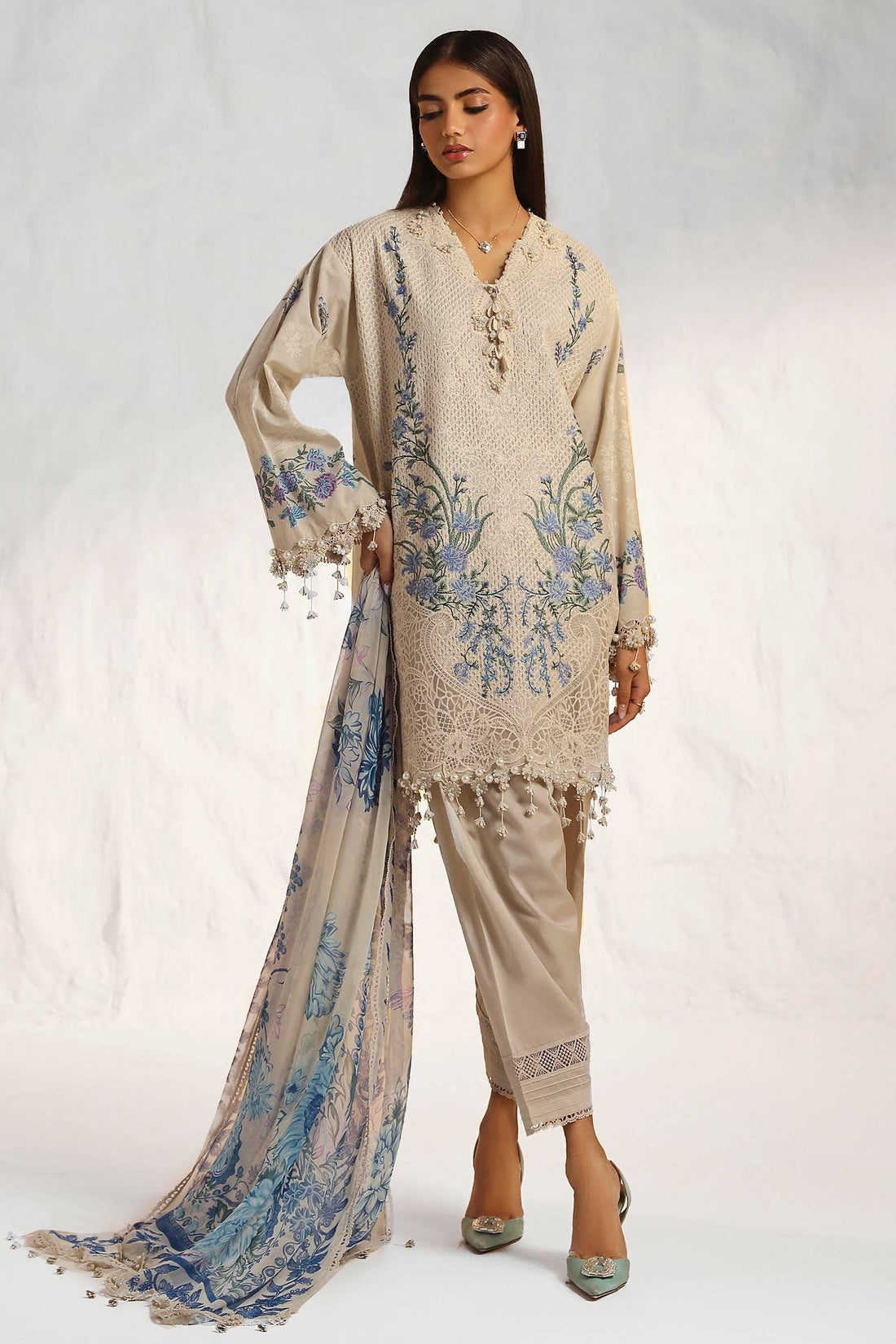 Sana Safinaz | Muzlin Summer 24 | 012B-CJ - House Of Hania
