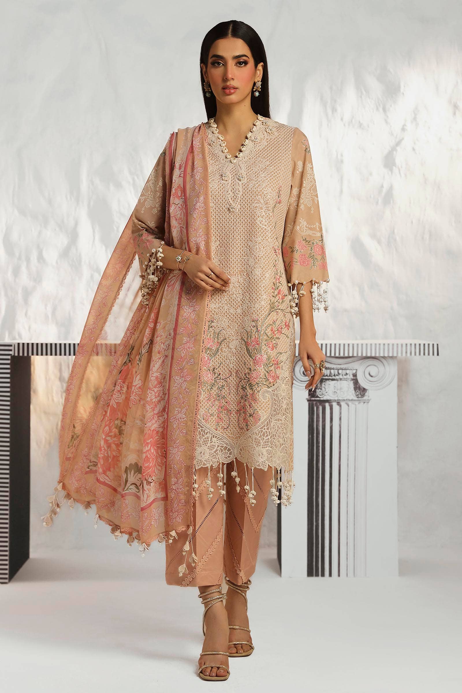 Sana Safinaz | Muzlin Summer 24 | 012B-CJ - House Of Hania