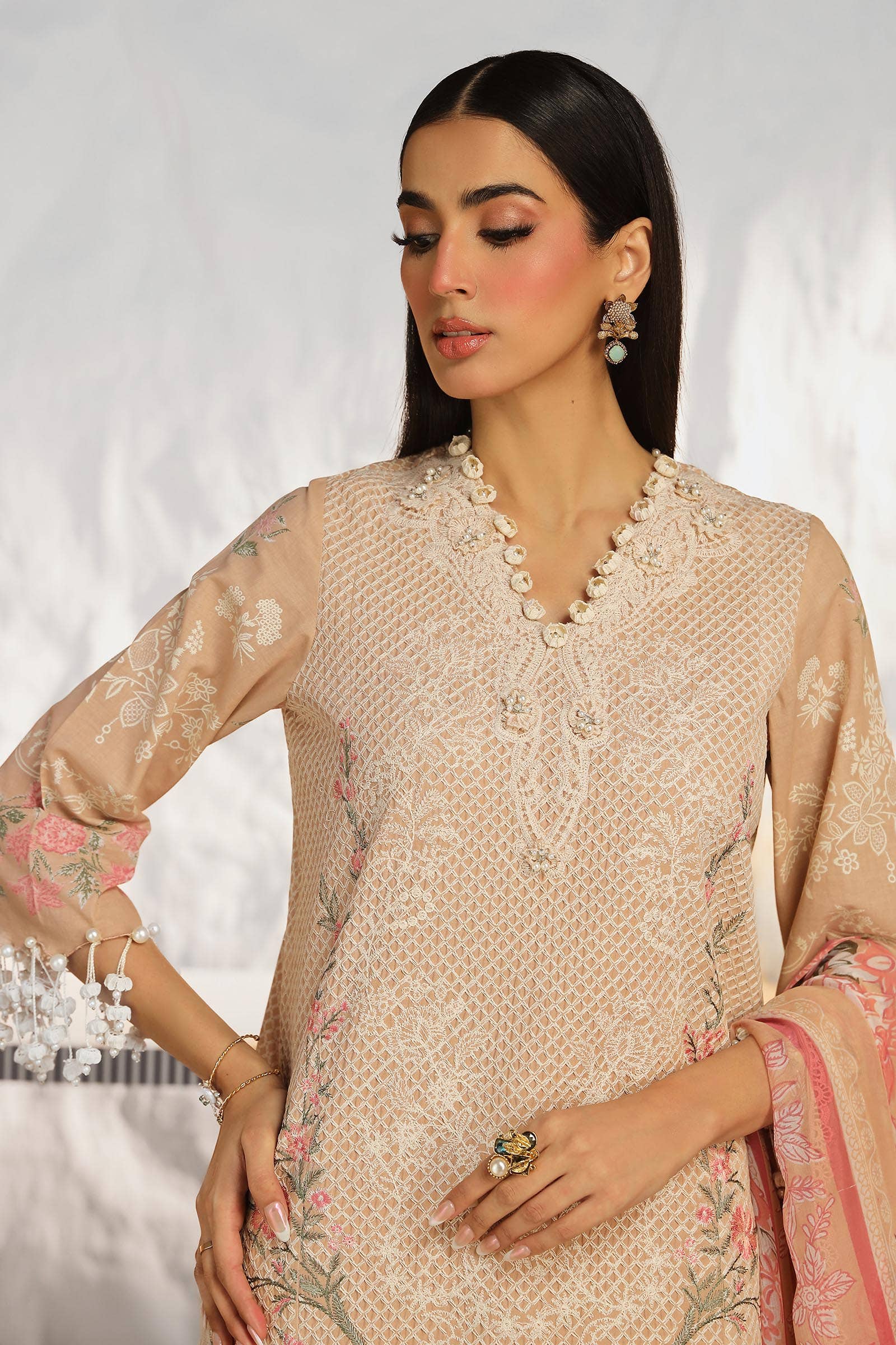 Sana Safinaz | Muzlin Summer 24 | 012B-CJ - House Of Hania