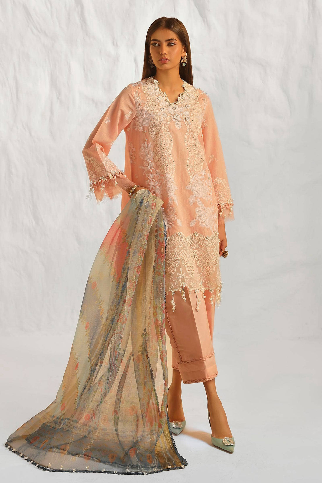 Sana Safinaz | Muzlin Summer 24 | 013A-DH - House Of Hania