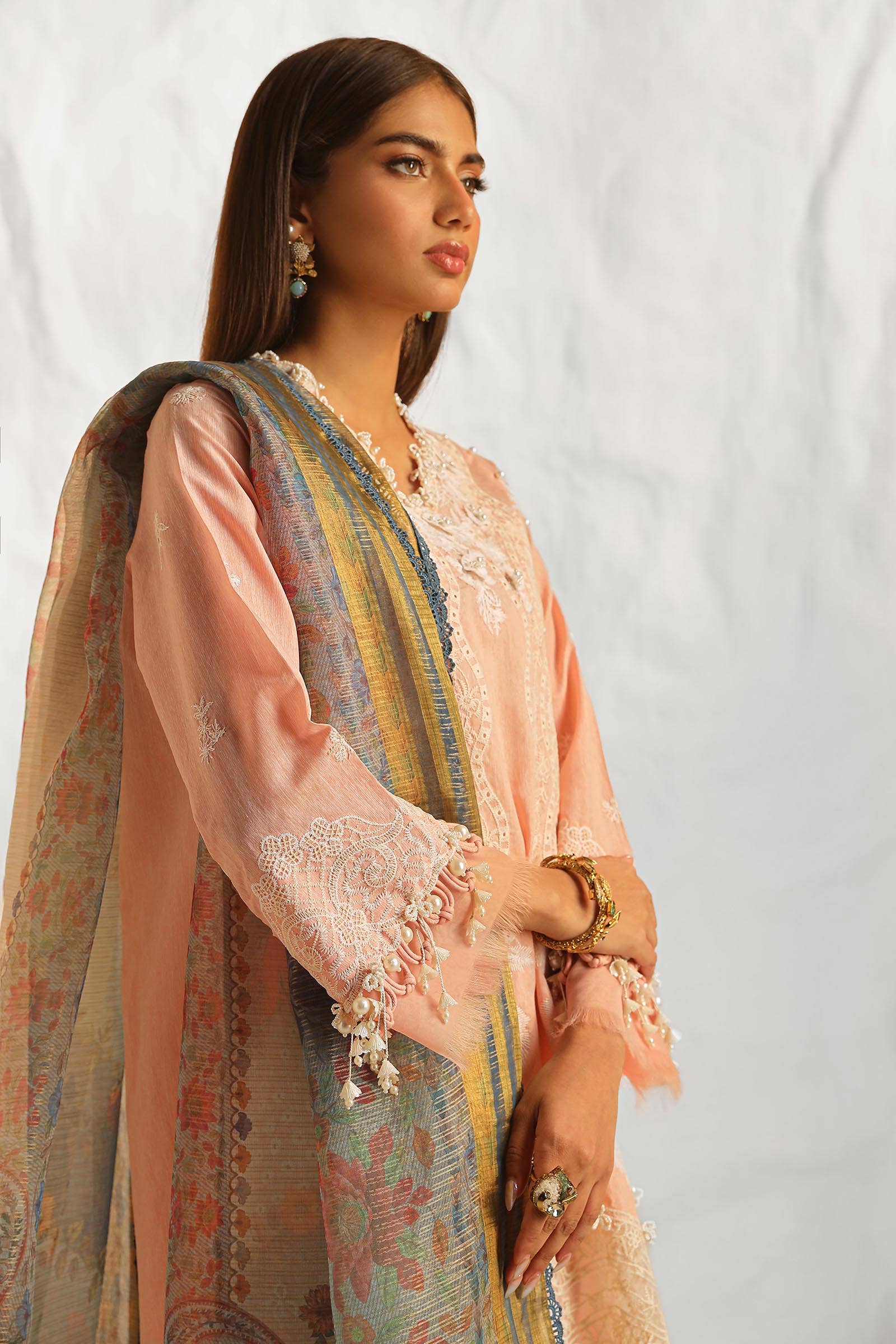 Sana Safinaz | Muzlin Summer 24 | 013A-DH - House Of Hania
