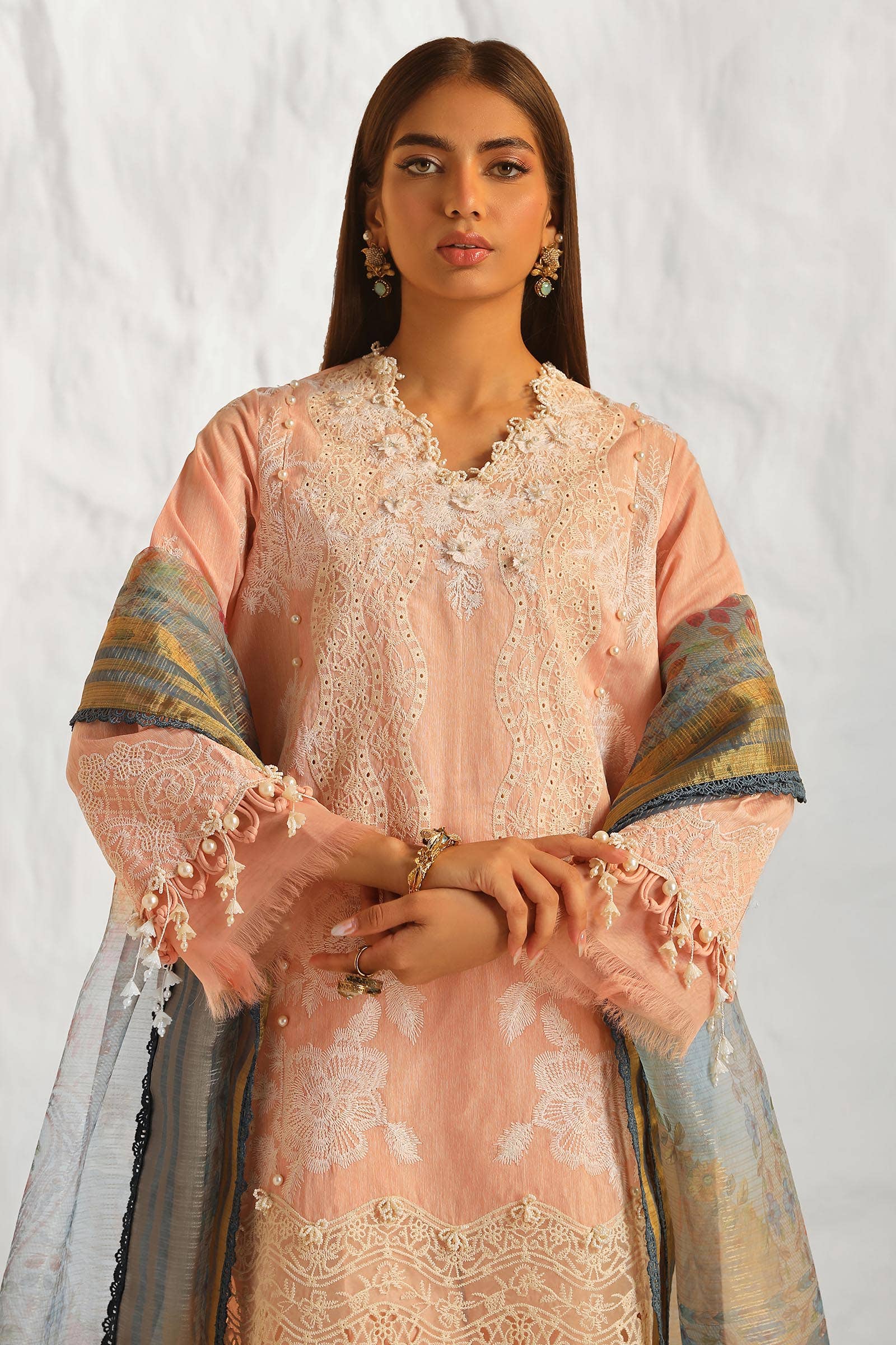 Sana Safinaz | Muzlin Summer 24 | 013A-DH - House Of Hania