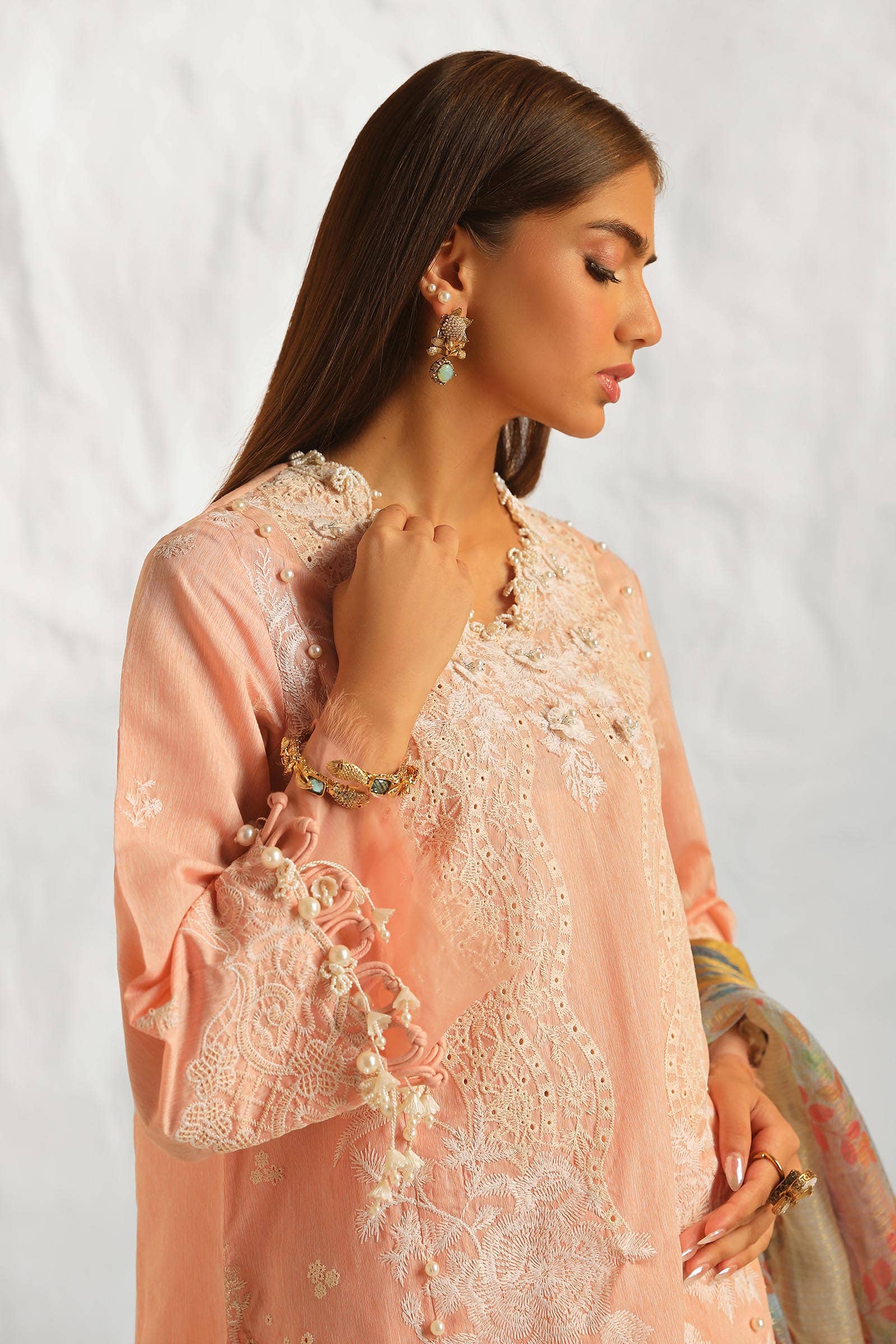 Sana Safinaz | Muzlin Summer 24 | 013A-DH - House Of Hania