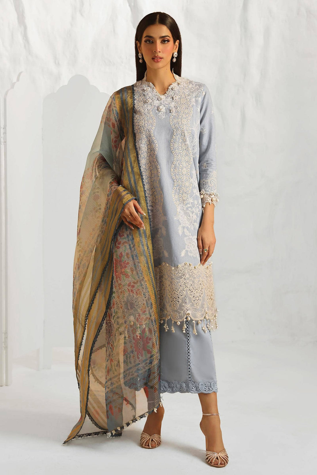 Sana Safinaz | Muzlin Summer 24 | 013B-DH - House Of Hania