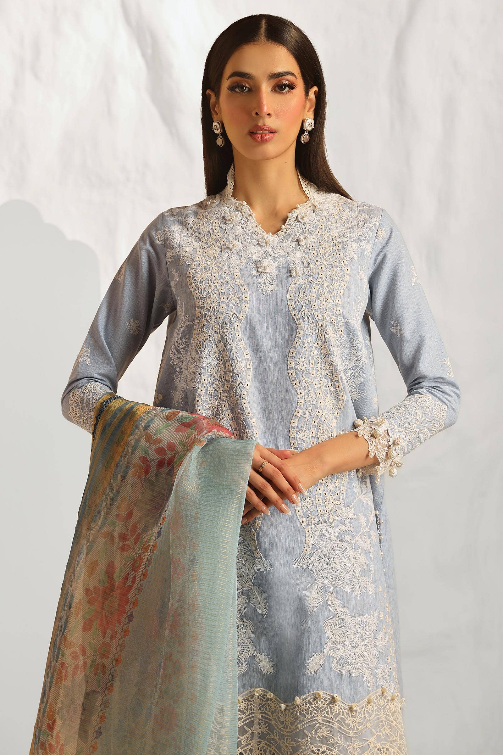 Sana Safinaz | Muzlin Summer 24 | 013B-DH - House Of Hania