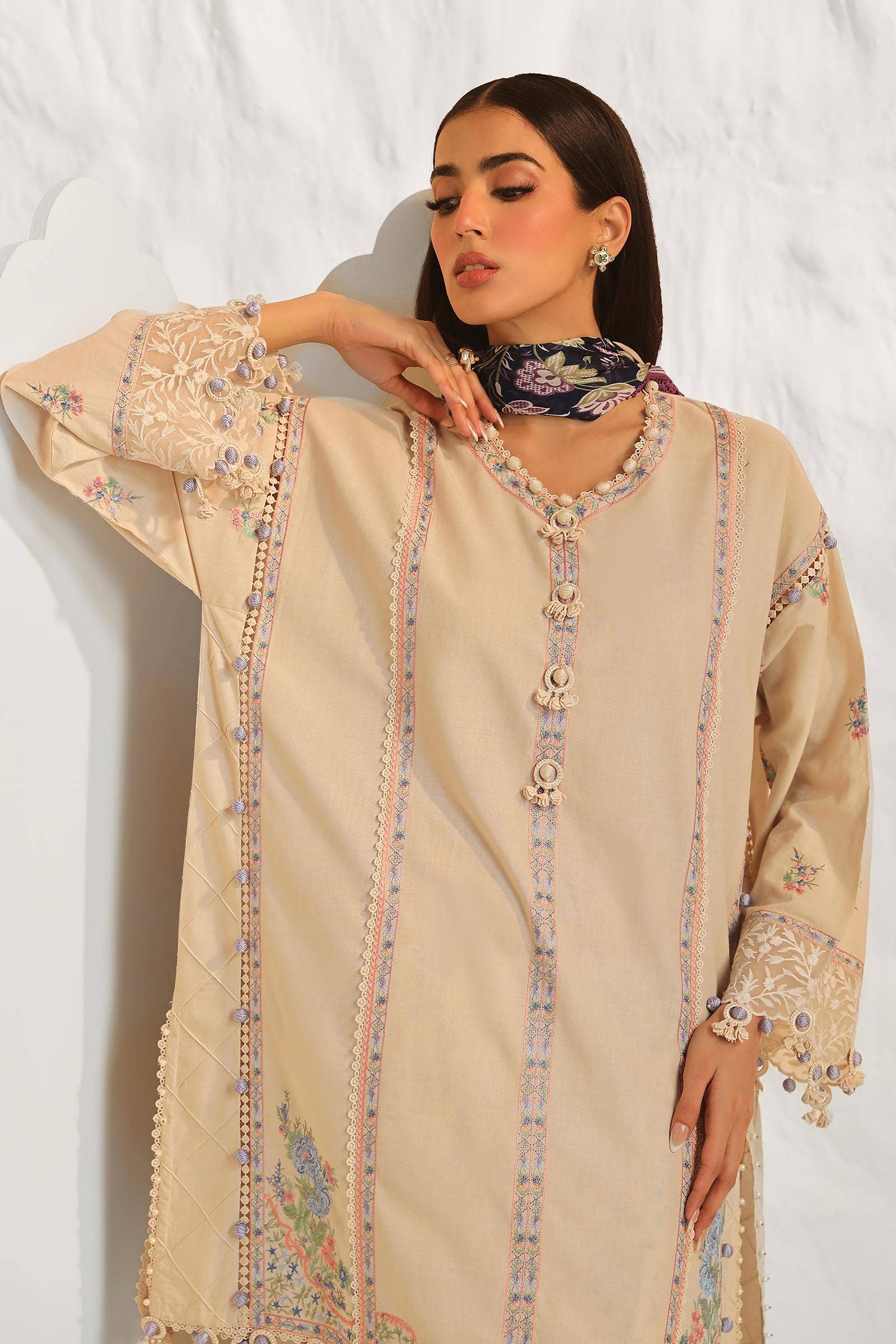 Sana Safinaz | Muzlin Summer 24 | 014A-CJ - House Of Hania