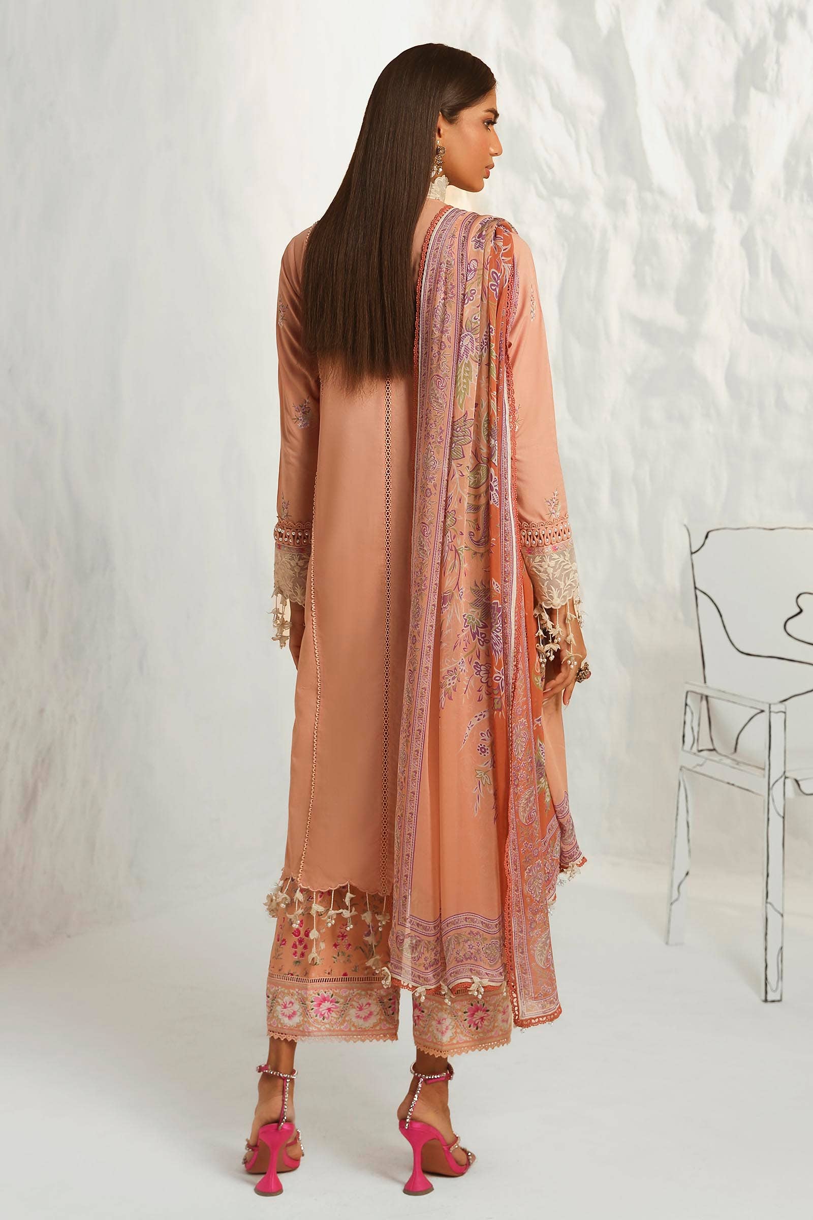 Sana Safinaz | Muzlin Summer 24 | 014B-CJ - House Of Hania