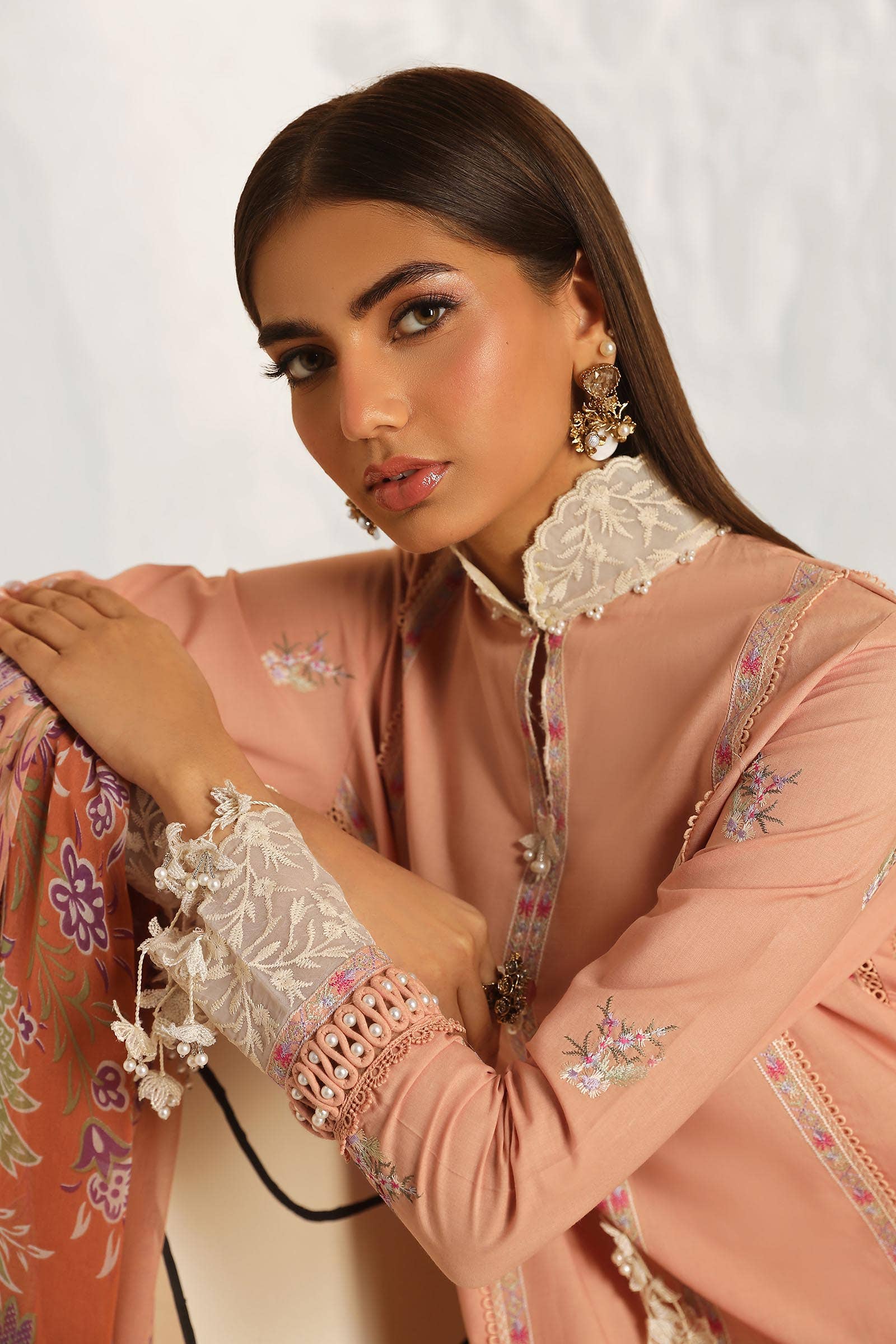 Sana Safinaz | Muzlin Summer 24 | 014B-CJ - House Of Hania