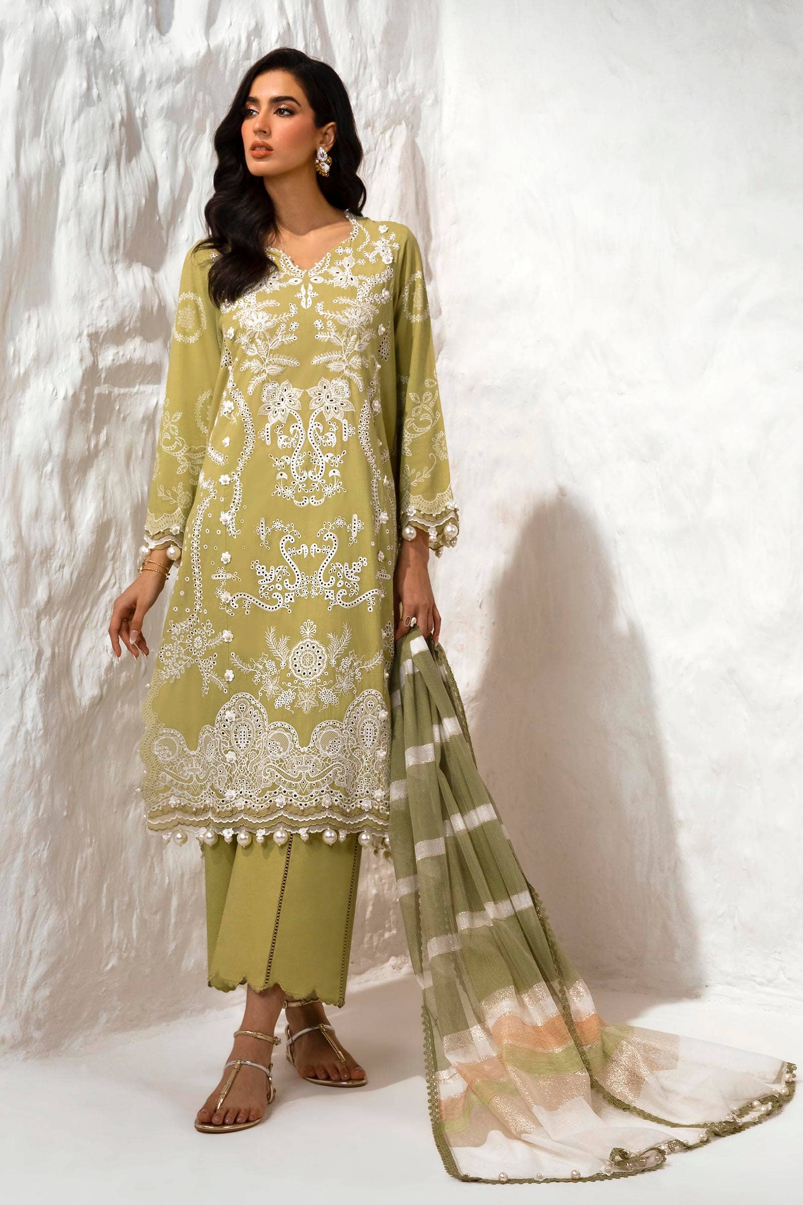 Sana Safinaz | Muzlin Summer 24 | 015A-DF - House Of Hania