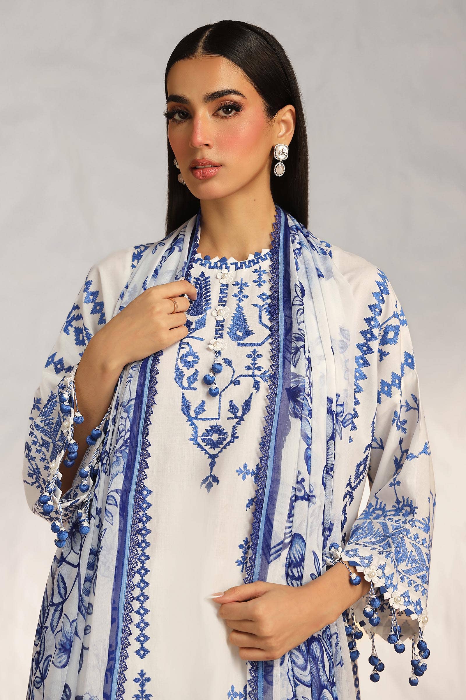 Sana Safinaz | Muzlin Summer 24 | 017A-CJ - House Of Hania