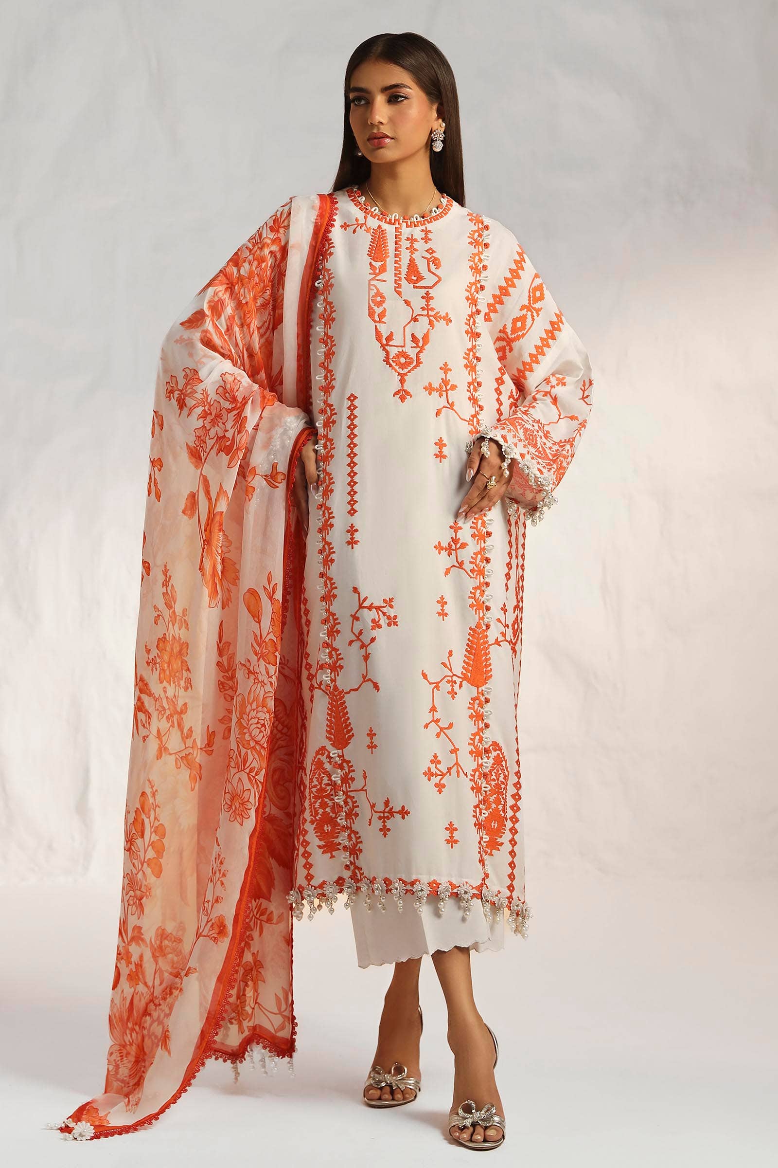 Sana Safinaz | Muzlin Summer 24 | 017B-CJ - House Of Hania