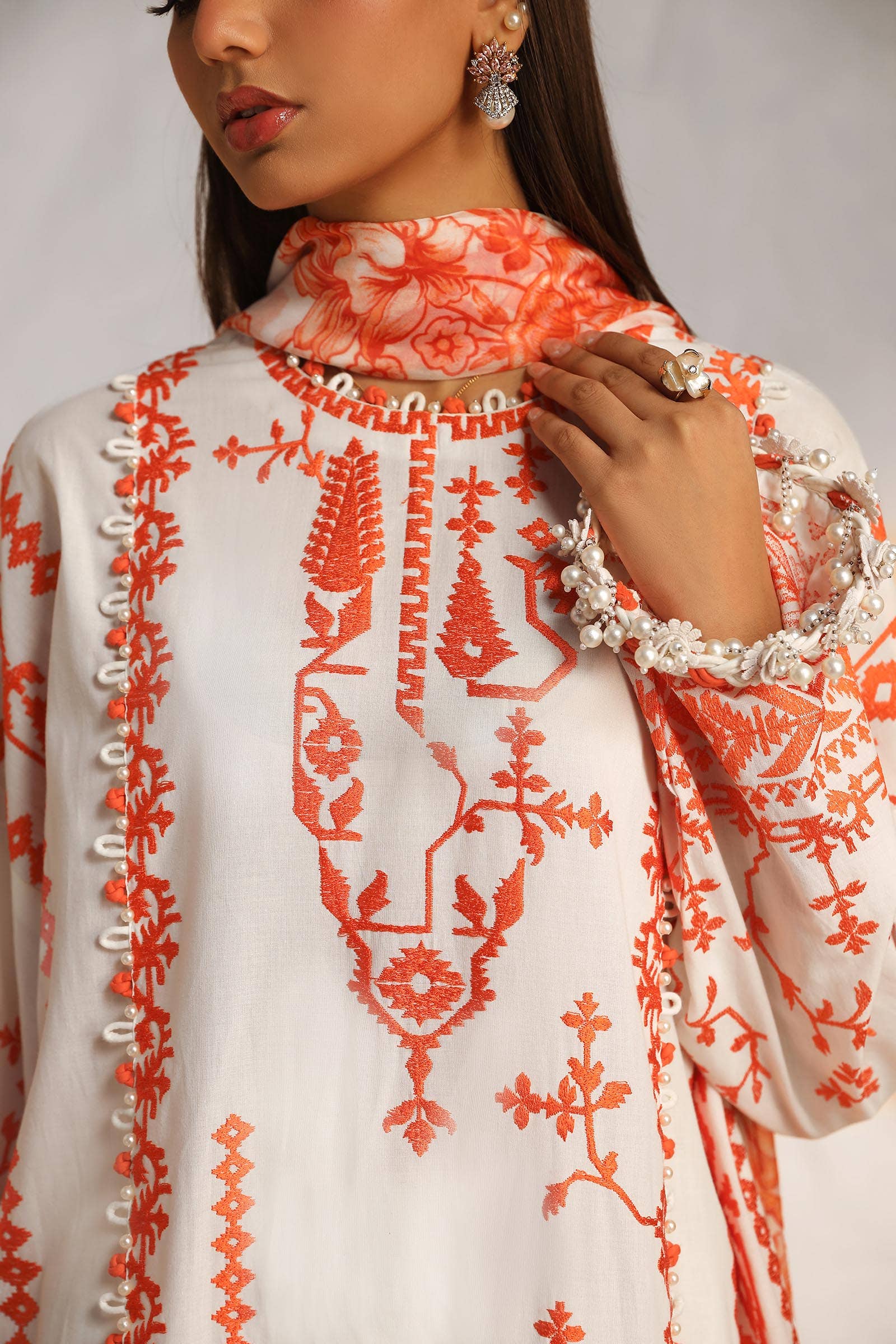 Sana Safinaz | Muzlin Summer 24 | 017B-CJ - House Of Hania