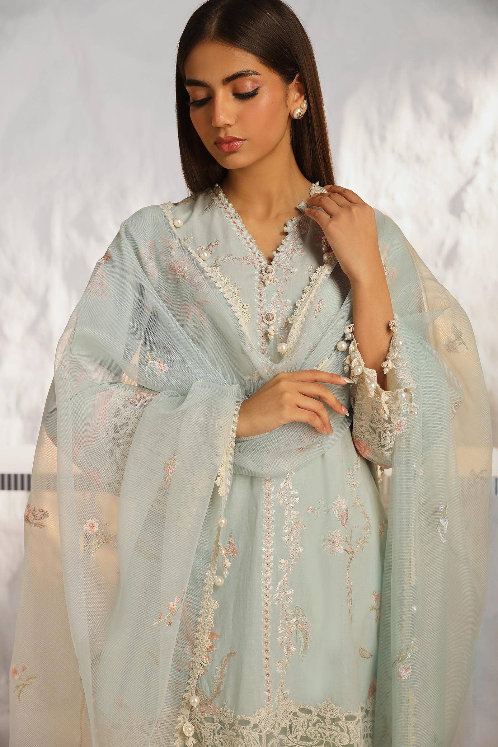 Sana Safinaz | Muzlin Summer 24 | 018A-CV - House Of Hania