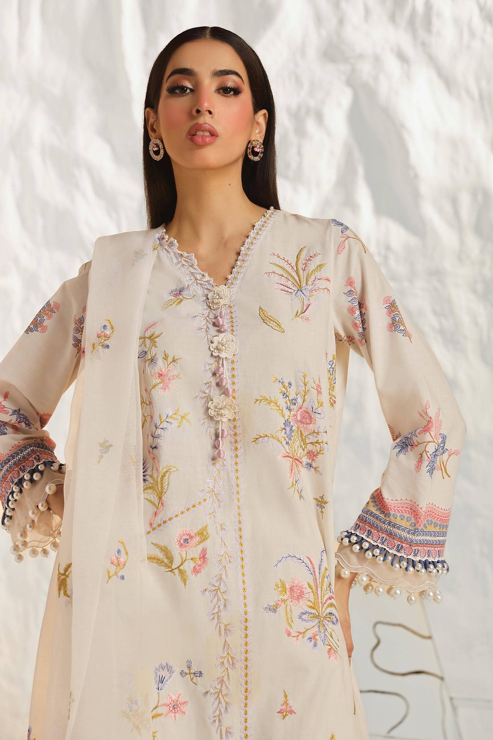 Sana Safinaz | Muzlin Summer 24 | 018B-CV - House Of Hania