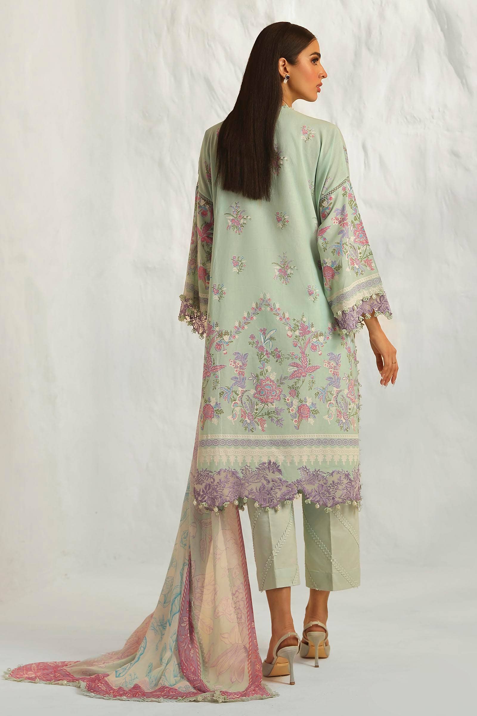 Sana Safinaz | Muzlin Summer 24 | 019B-CJ - House Of Hania