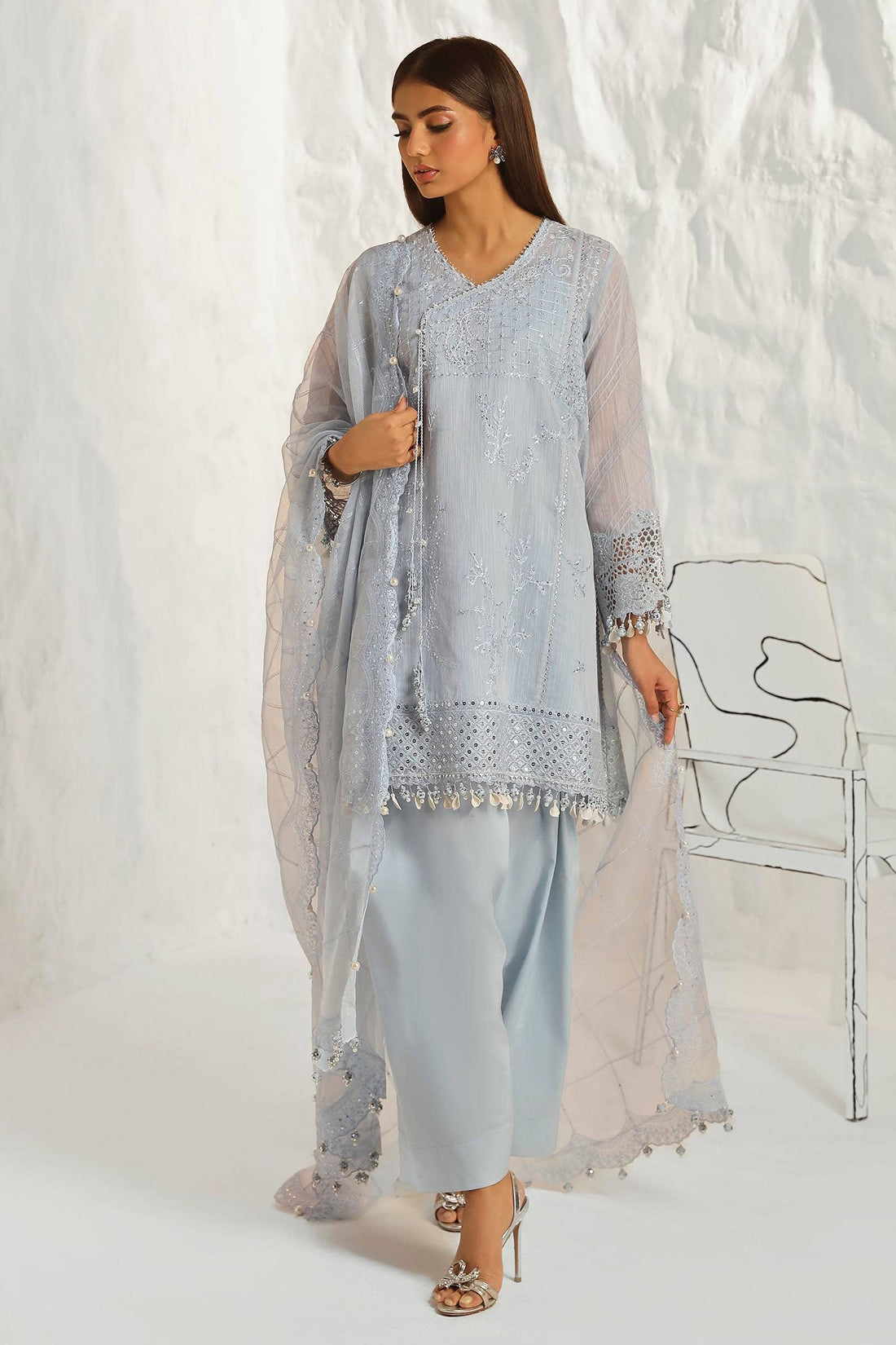 Sana Safinaz | Muzlin Summer 24 | 020A-CV - House Of Hania