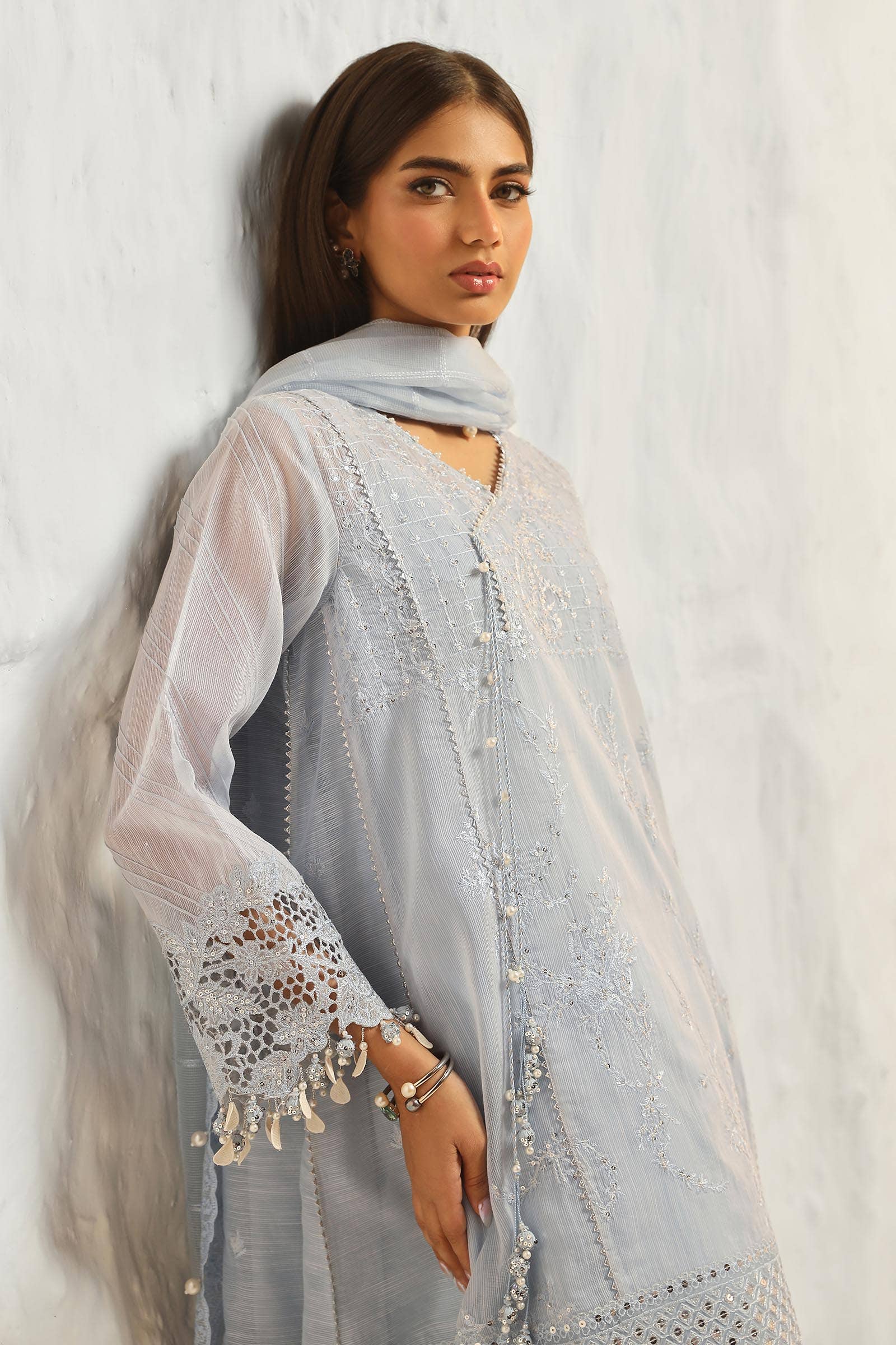 Sana Safinaz | Muzlin Summer 24 | 020A-CV - House Of Hania
