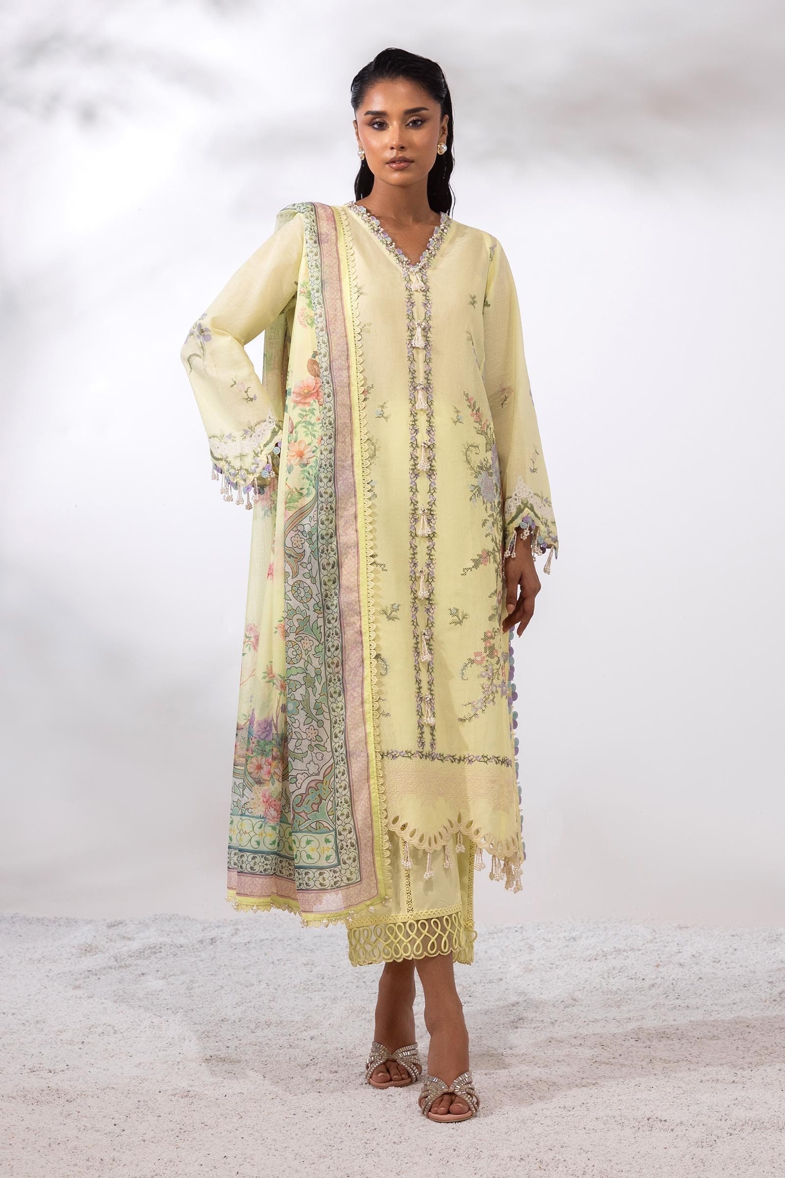 Sana Safinaz | Muzlin Summer 25 | 009A - House Of Hania