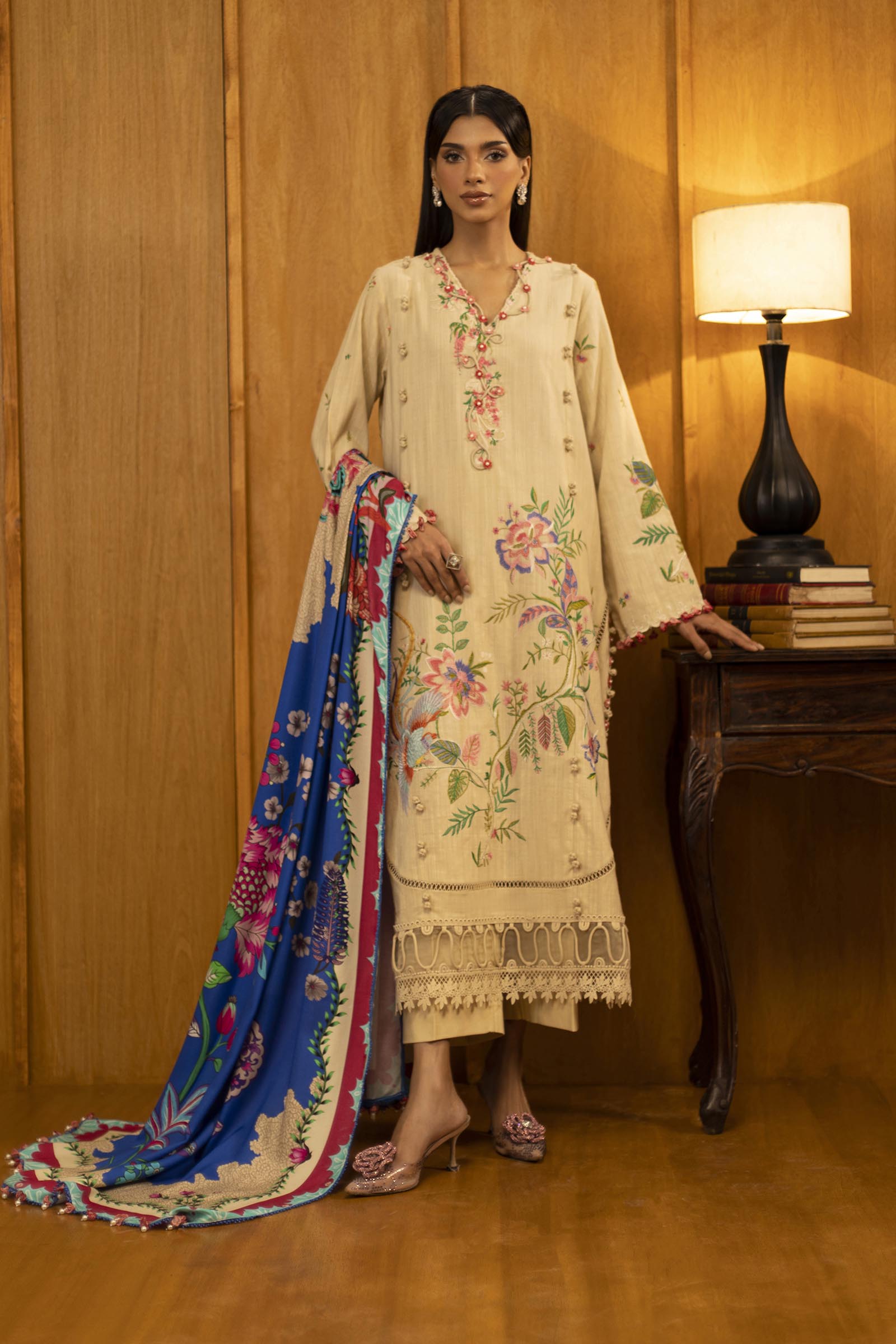 Sana Safinaz | Muzlin Winter 25 | M253-001A - House Of Hania