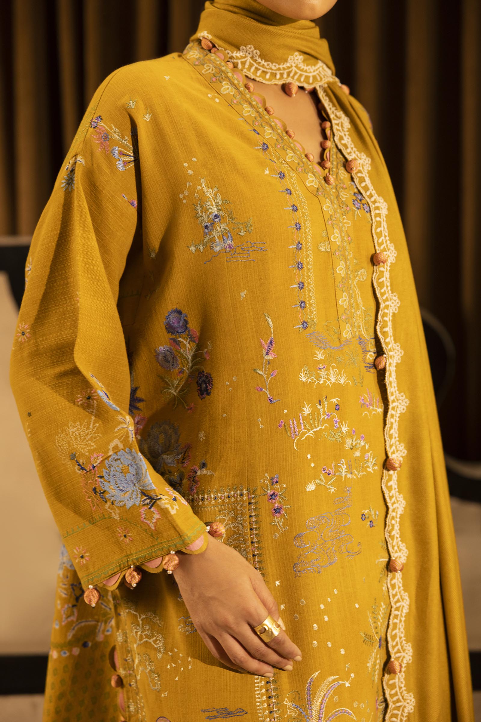 Sana Safinaz | Muzlin Winter 25 | M253-007B - House Of Hania