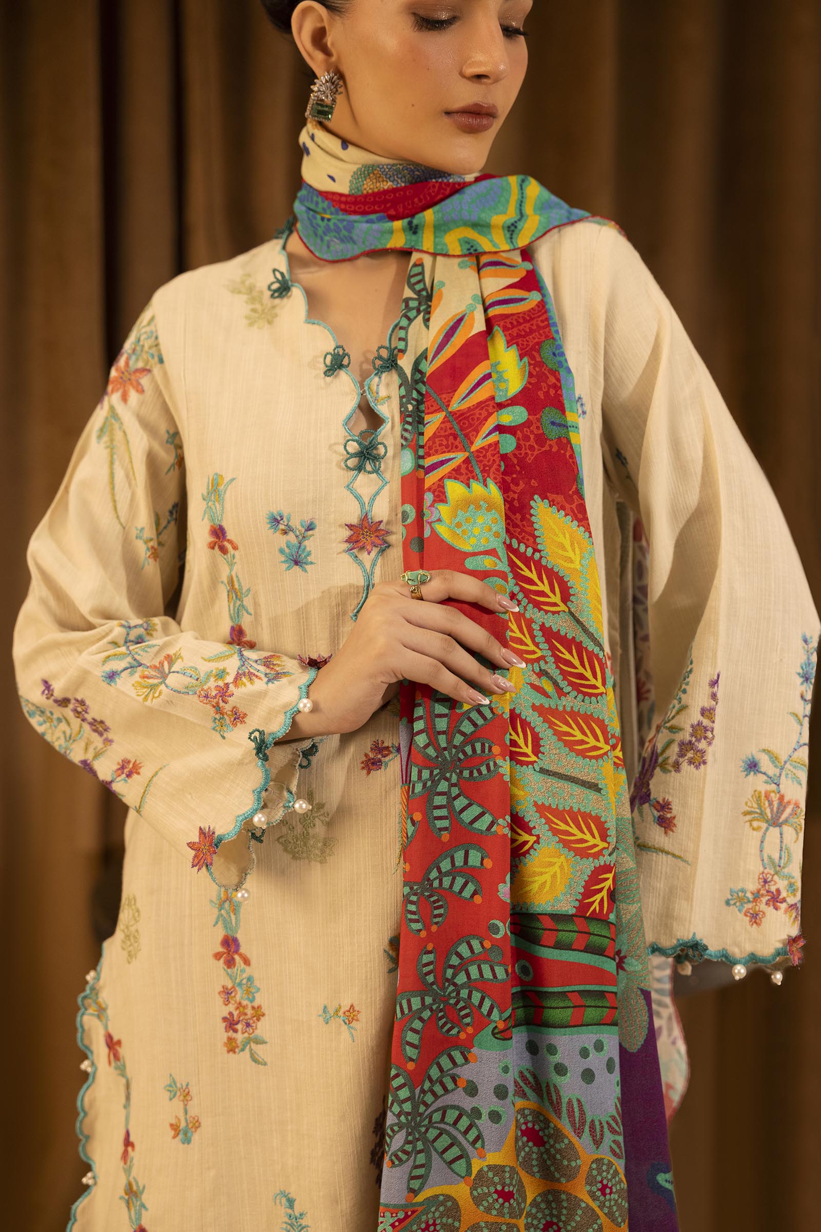 Sana Safinaz | Muzlin Winter 25 | M253-008B - House Of Hania
