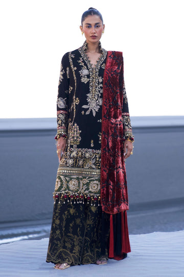 Sana Safinaz | Winter Shawl 24 | S241-001A-3CP - House Of Hania