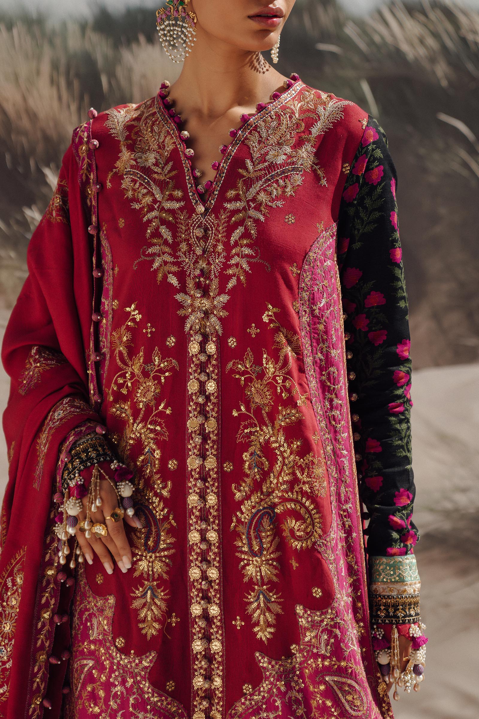 Sana Safinaz | Winter Shawl 24 | S241-002A-3CP - House Of Hania