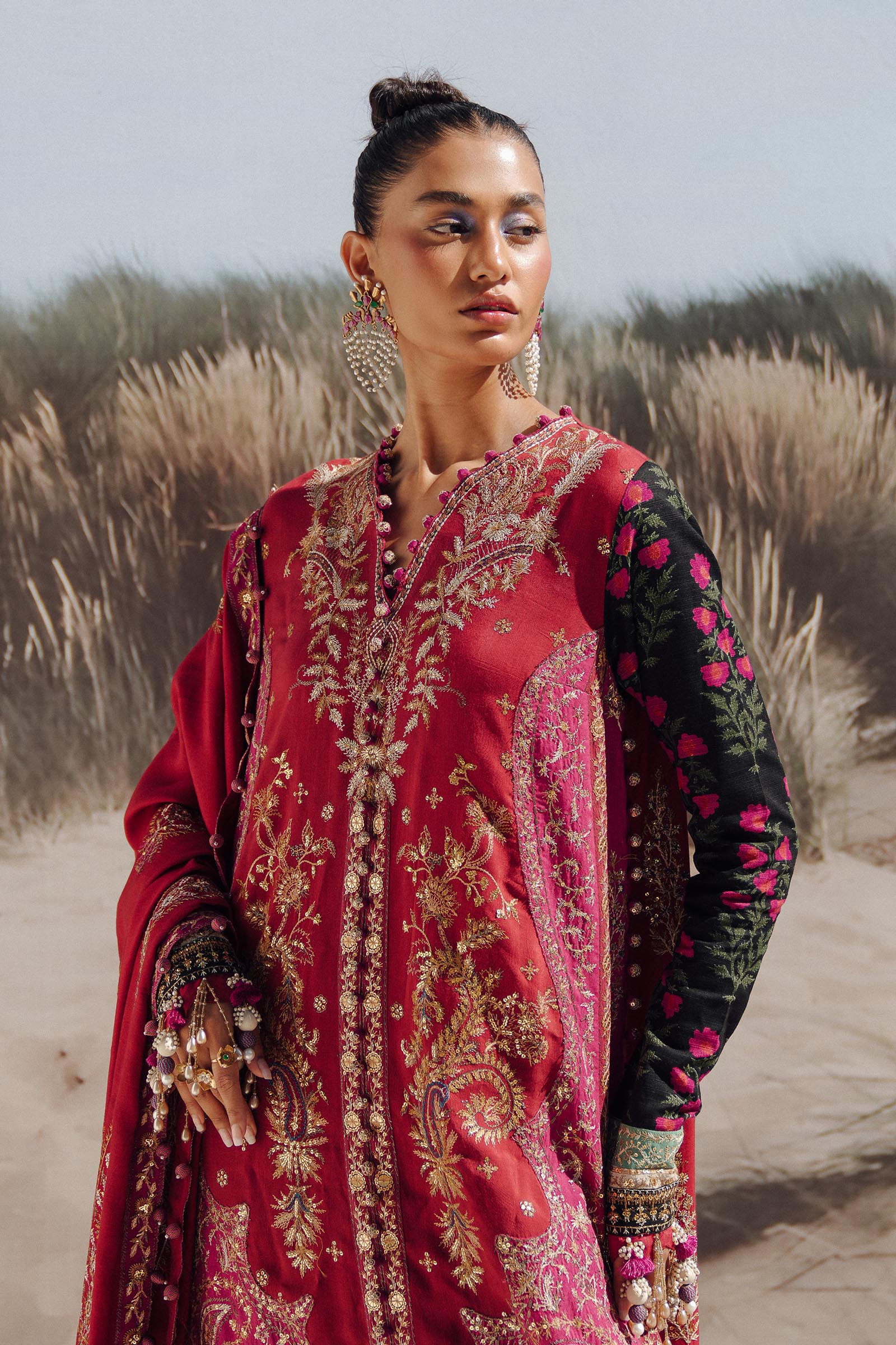 Sana Safinaz | Winter Shawl 24 | S241-002A-3CP - House Of Hania