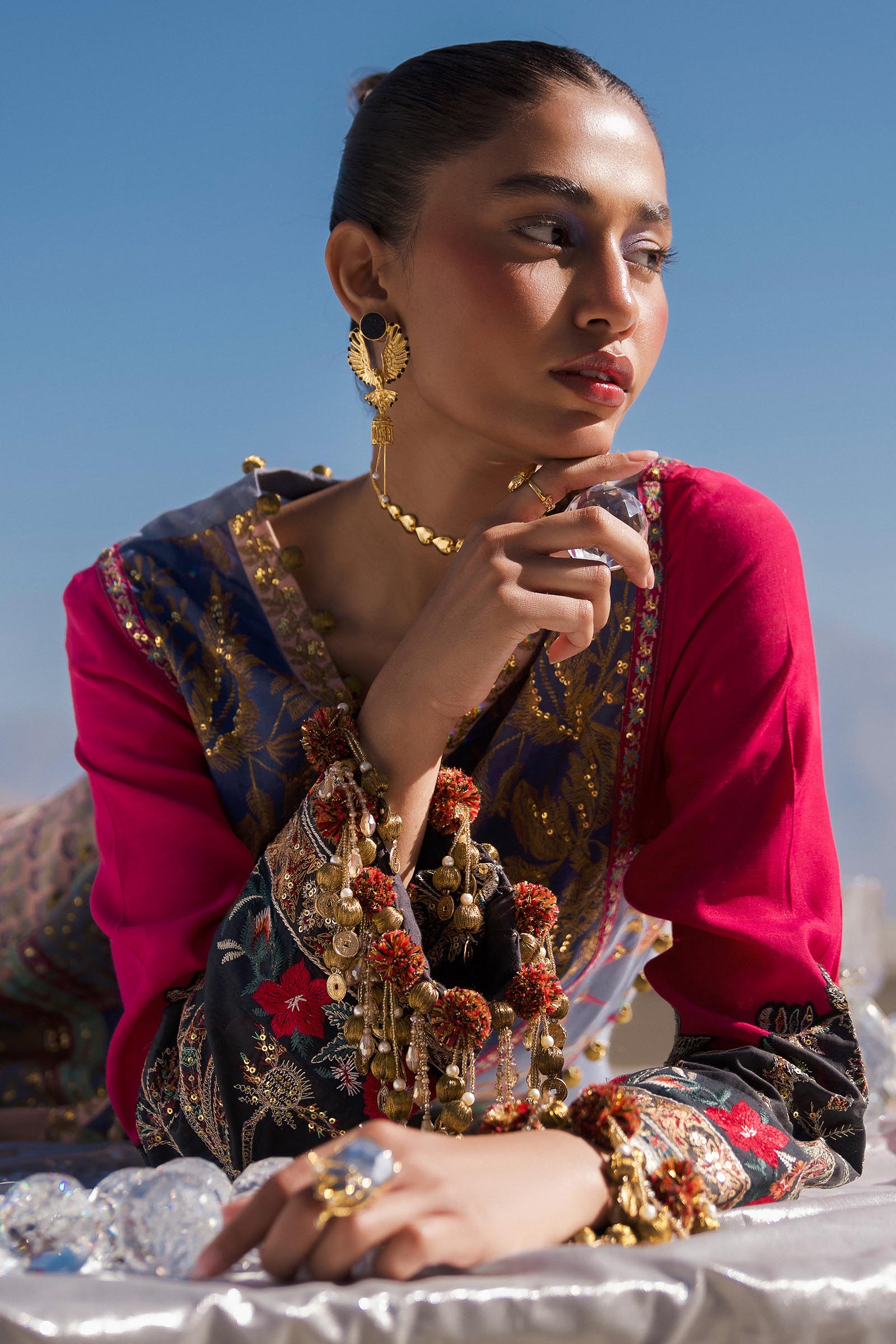 Sana Safinaz | Winter Shawl 24 | S241-004B-3CP - House Of Hania
