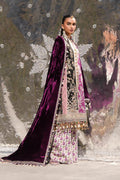 Sana Safinaz | Winter Shawl 24 | Velvet S241-006A-3CP - House Of Hania