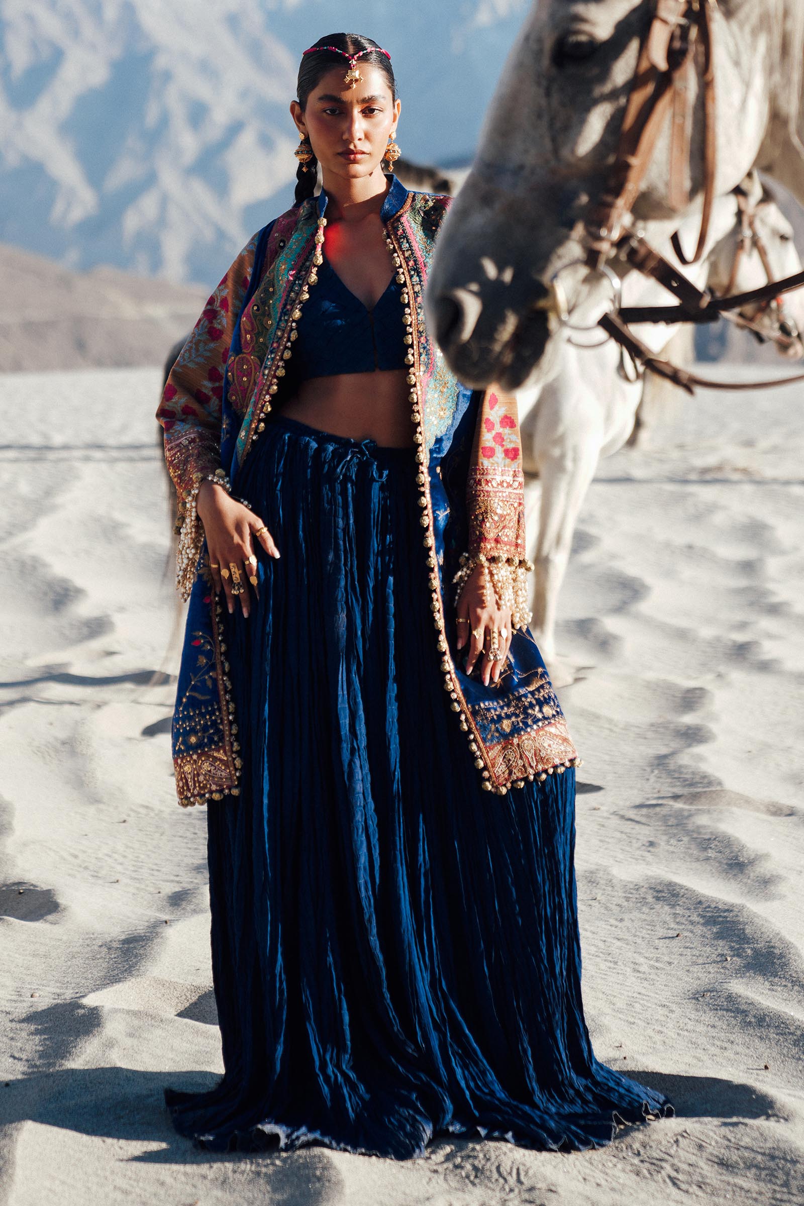 Sana Safinaz | Winter Shawl 24 | Velvet V241-001-3CP - House Of Hania