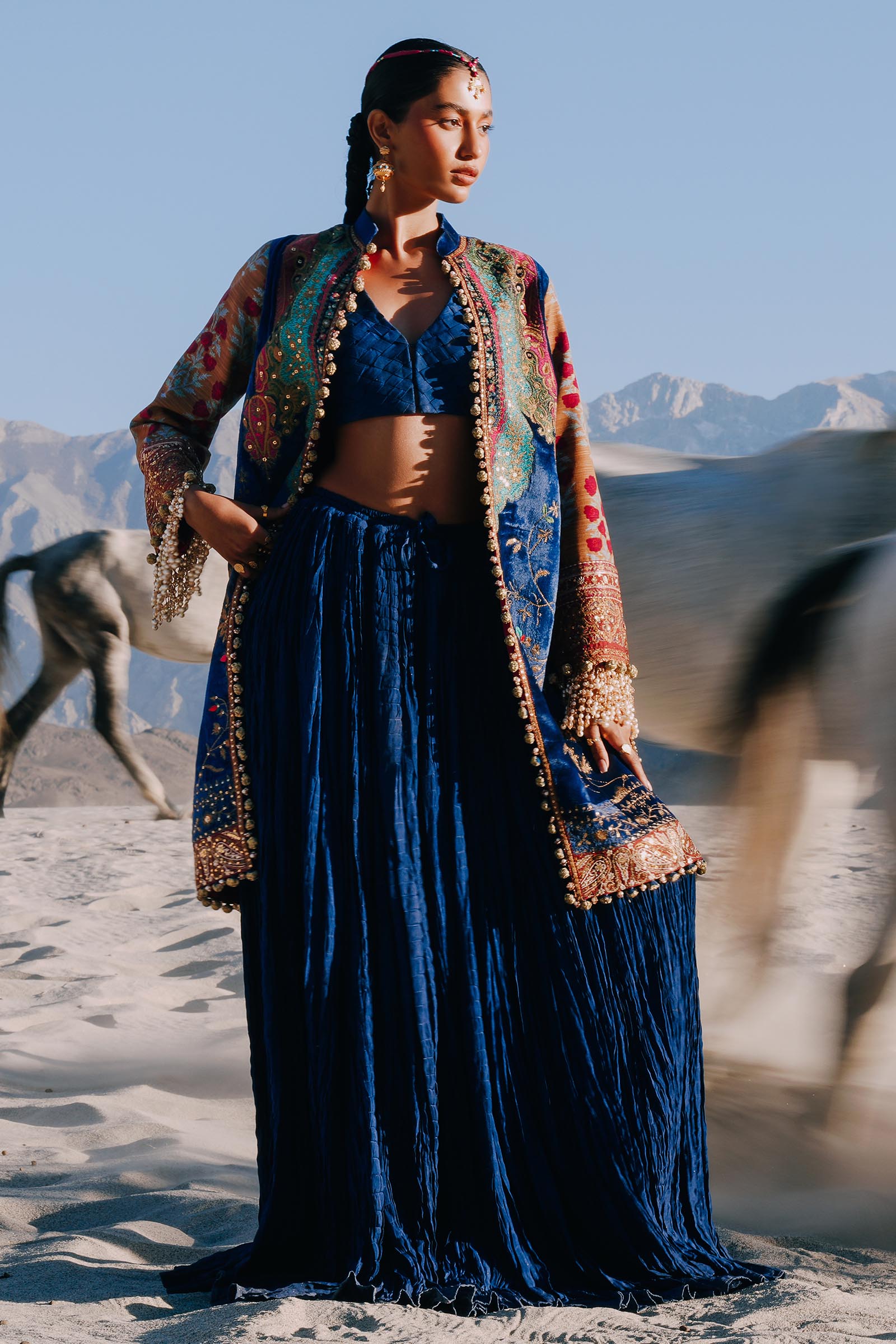 Sana Safinaz | Winter Shawl 24 | Velvet V241-001-3CP - House Of Hania