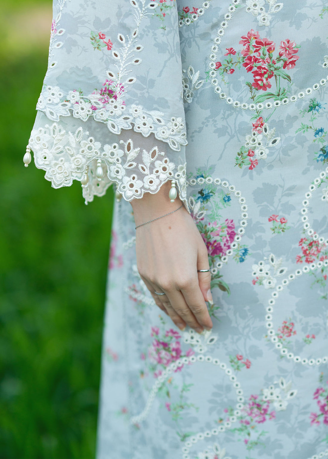 Sardinia | Printkari Lawn Edit 25 |  Silver Bush - House Of Hania