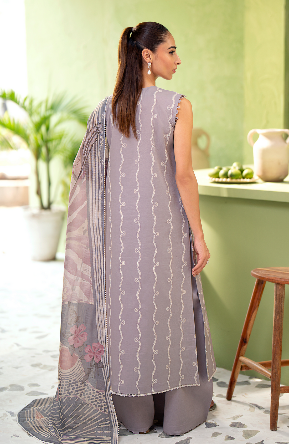 Seran | Artisan Lawn 25 | GRIS - House Of Hania