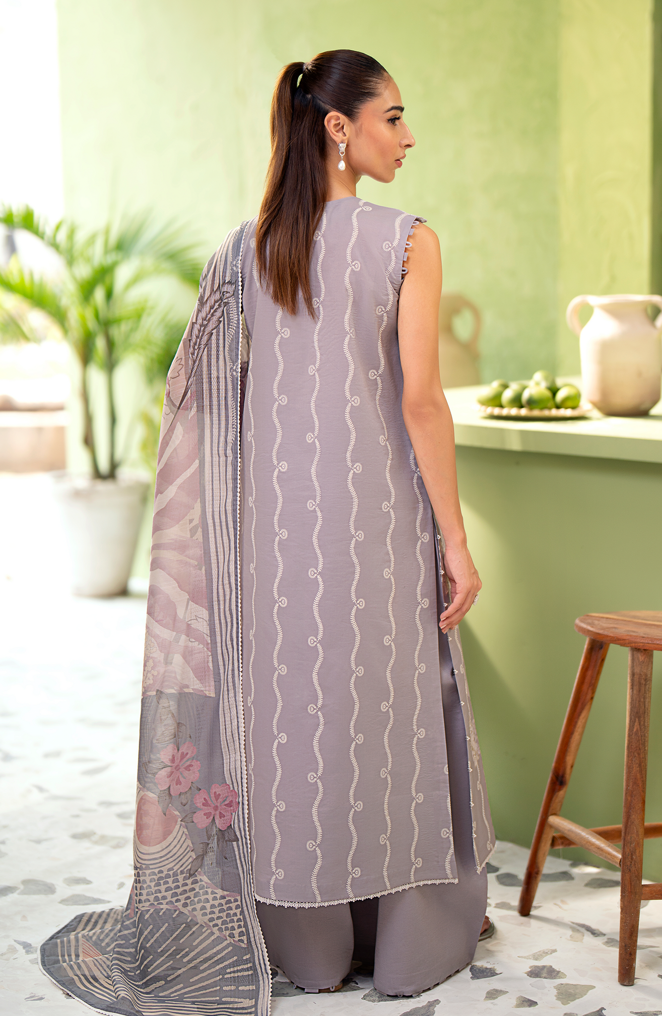 Seran | Artisan Lawn 25 | GRIS - House Of Hania