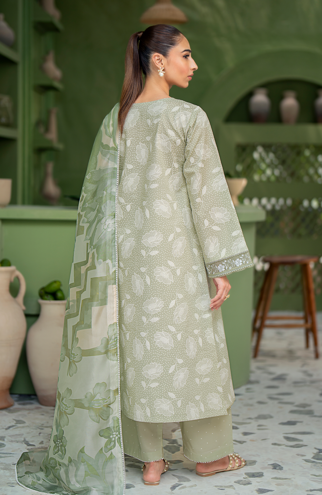 Seran | Artisan Lawn 25 | PISTACHE - House Of Hania
