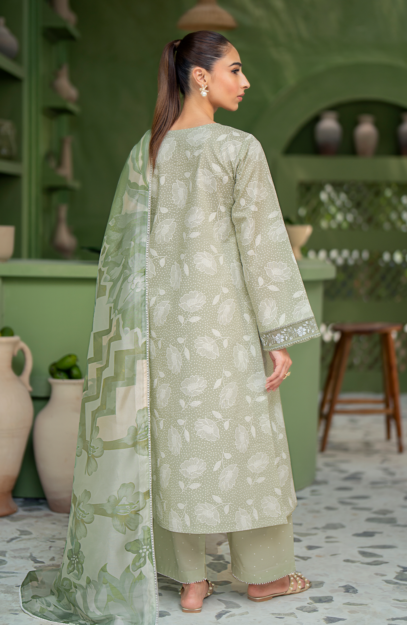 Seran | Artisan Lawn 25 | PISTACHE - House Of Hania
