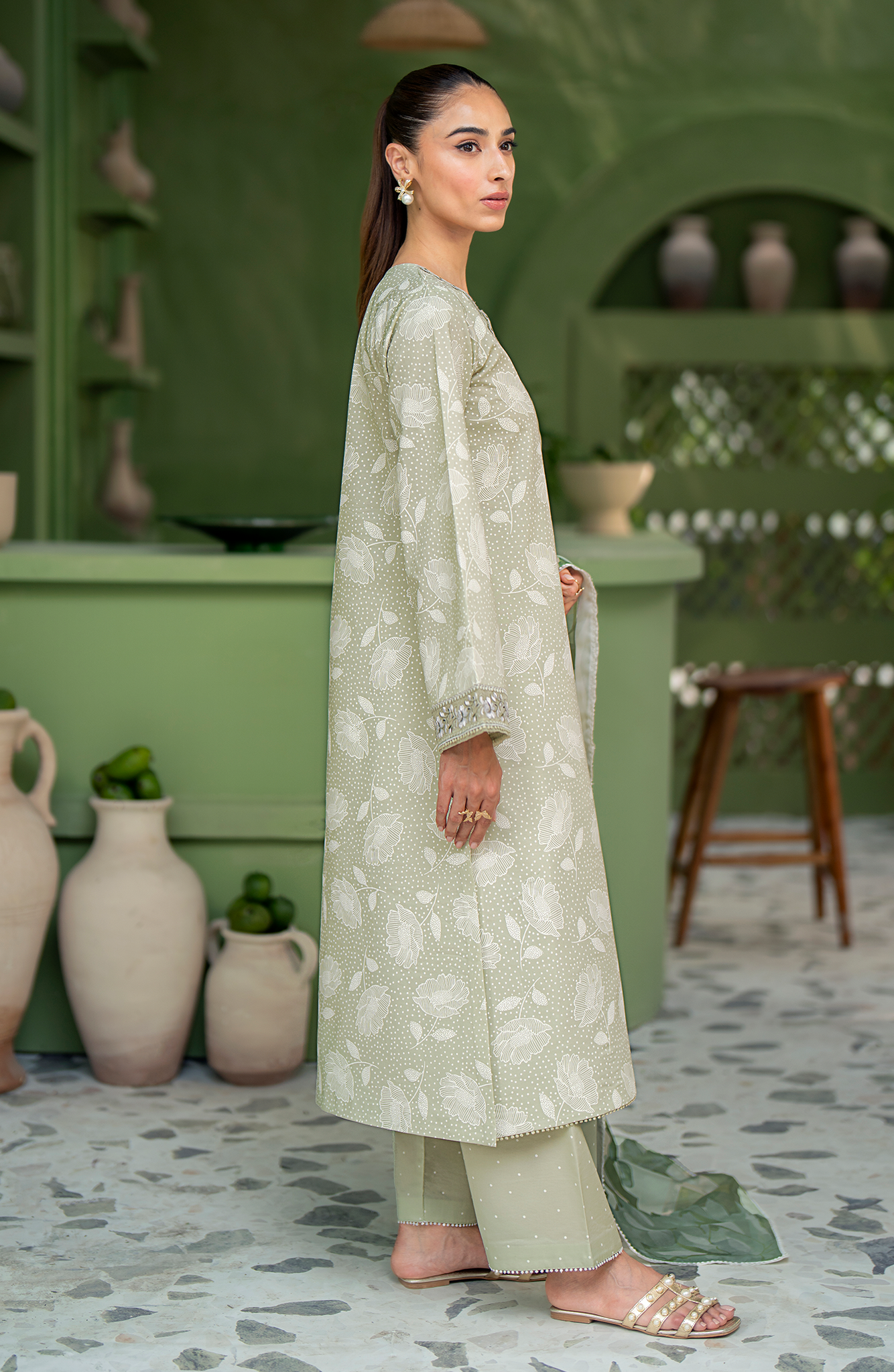 Seran | Artisan Lawn 25 | PISTACHE - House Of Hania