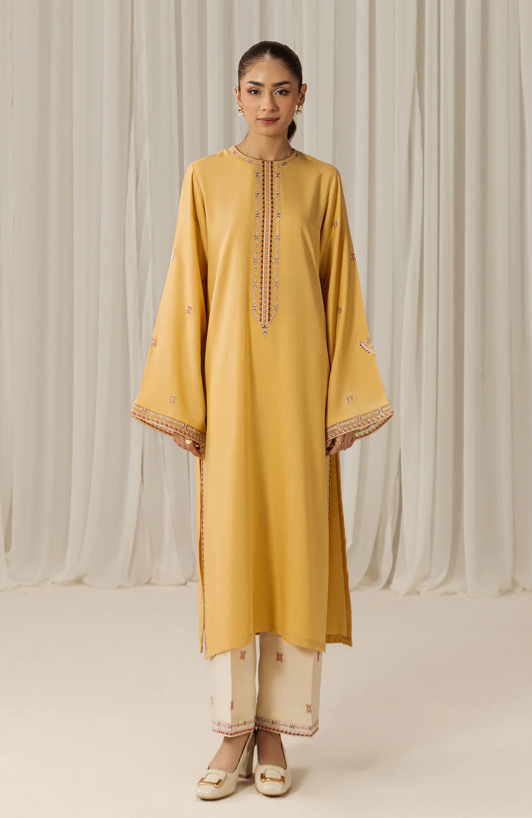 Seran | Winter Pret '25 | Saffron | 2 pc - House Of Hania