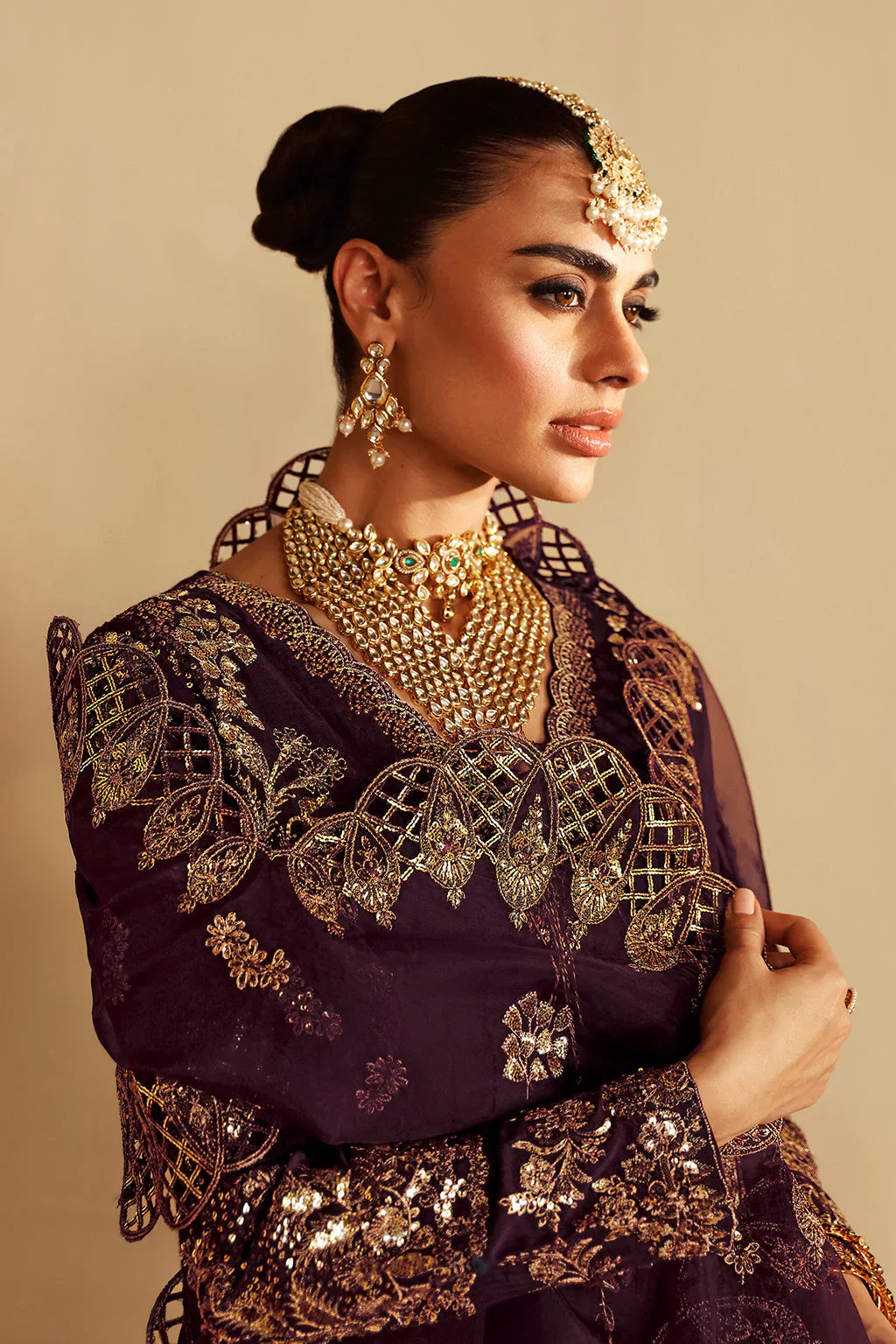 Shagna Premium Embroidered Raw Silk 3Pc Suit S-06 Khusbhu - House Of Hania