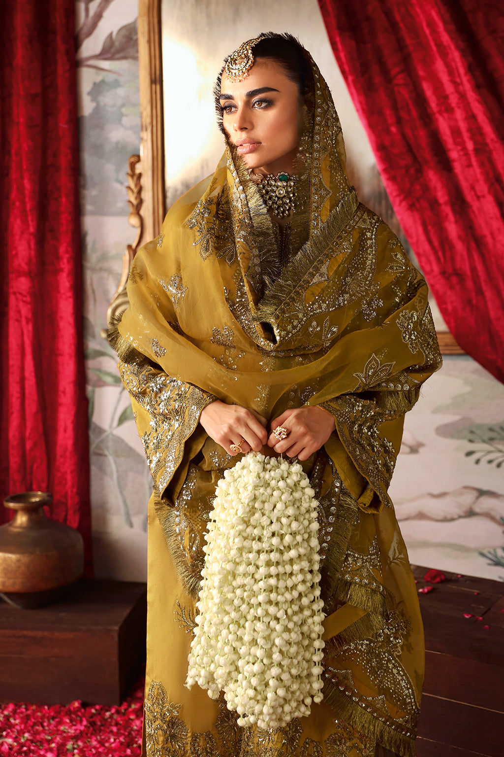 Shagna Premium Embroidered Raw Silk 3Pc Suit S-07 Maya - House Of Hania