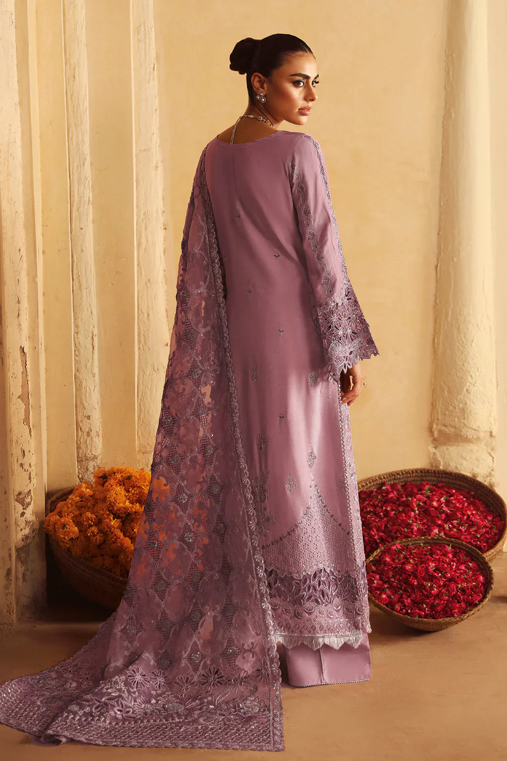 Shagna Premium Embroidered Raw Silk 3Pc Suit S-08 Naaz - House Of Hania