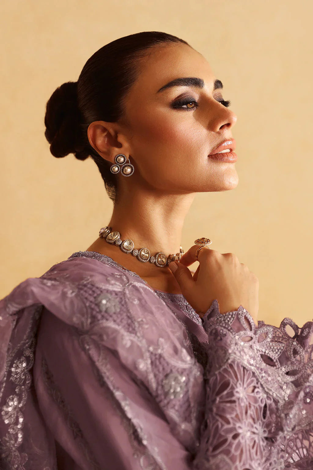 Shagna Premium Embroidered Raw Silk 3Pc Suit S-08 Naaz - House Of Hania