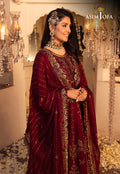 Shehnai by Asim Jofa Embroidered Chiffon 3Pc Suit AJSH-16 - House Of Hania