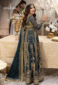 Shehnai by Asim Jofa Embroidered Chiffon 3Pc Suit AJSH-18 - House Of Hania