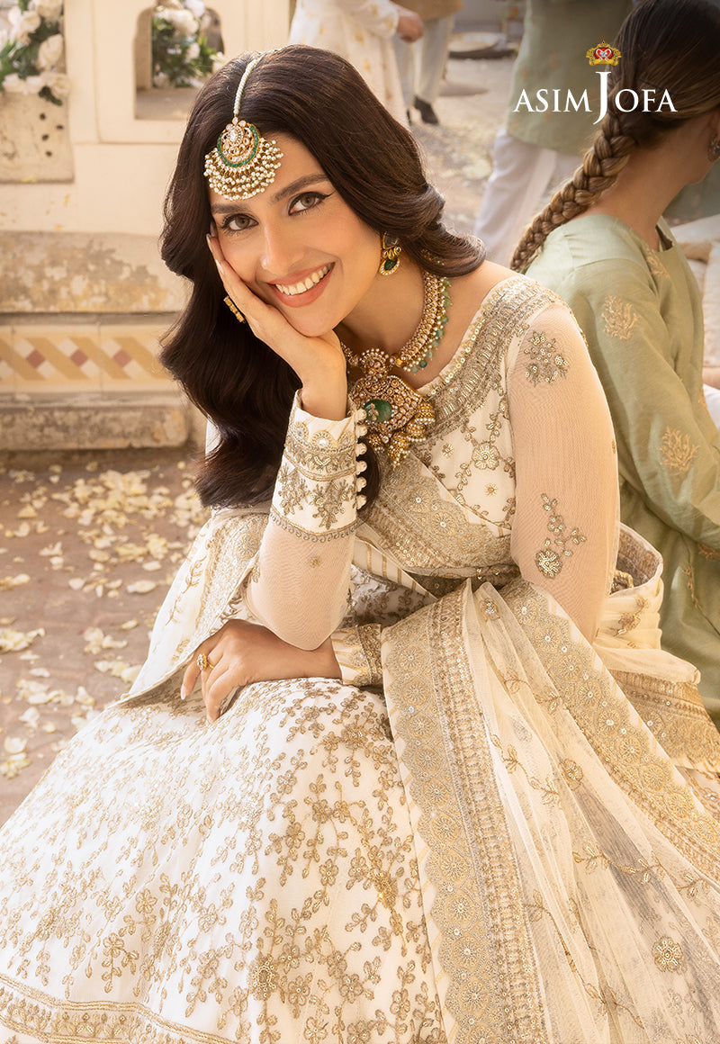 Shehnai by Asim Jofa Embroidered Net 3Pc Suit AJSH-03 - House Of Hania